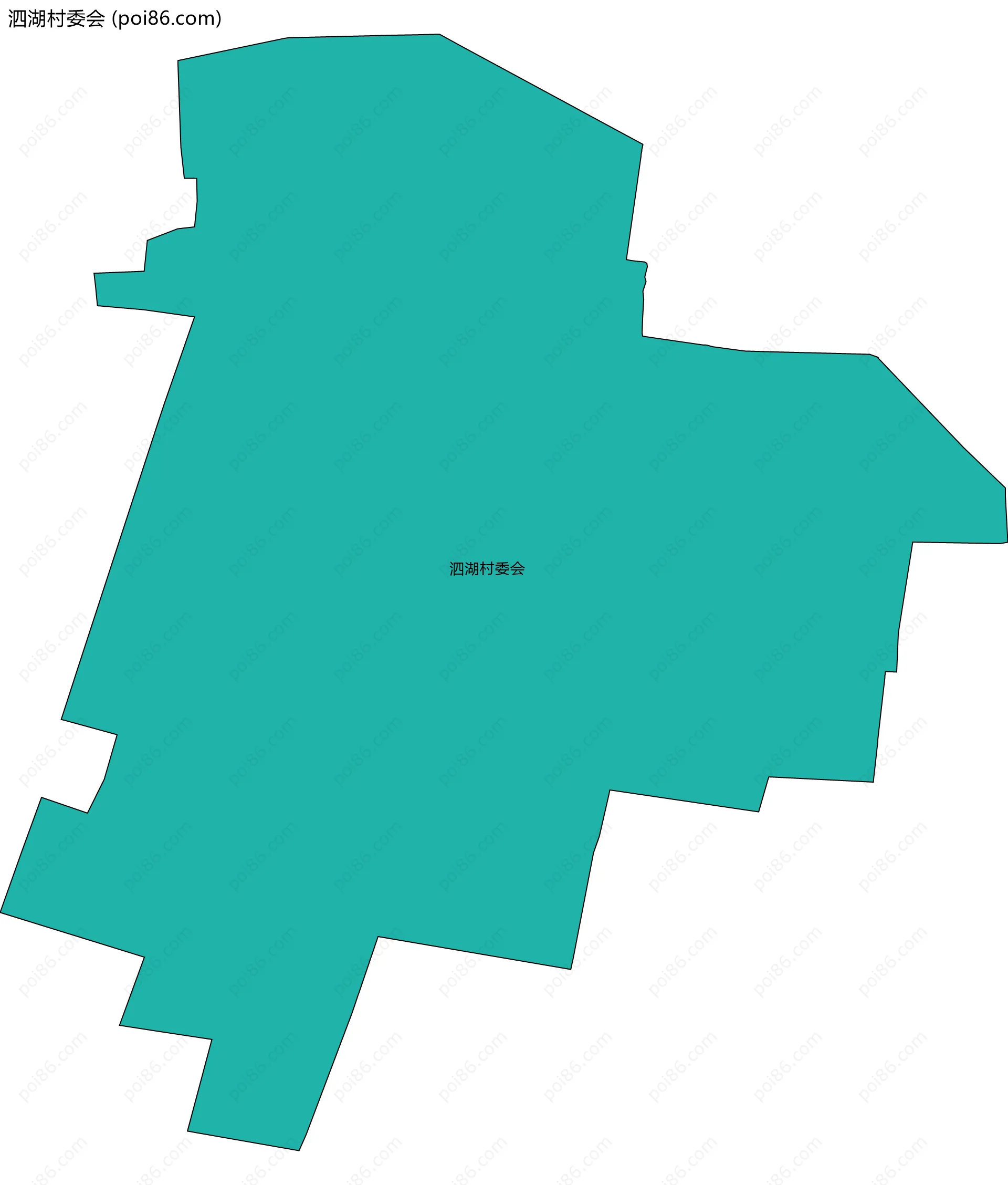 泗湖村委会边界地图