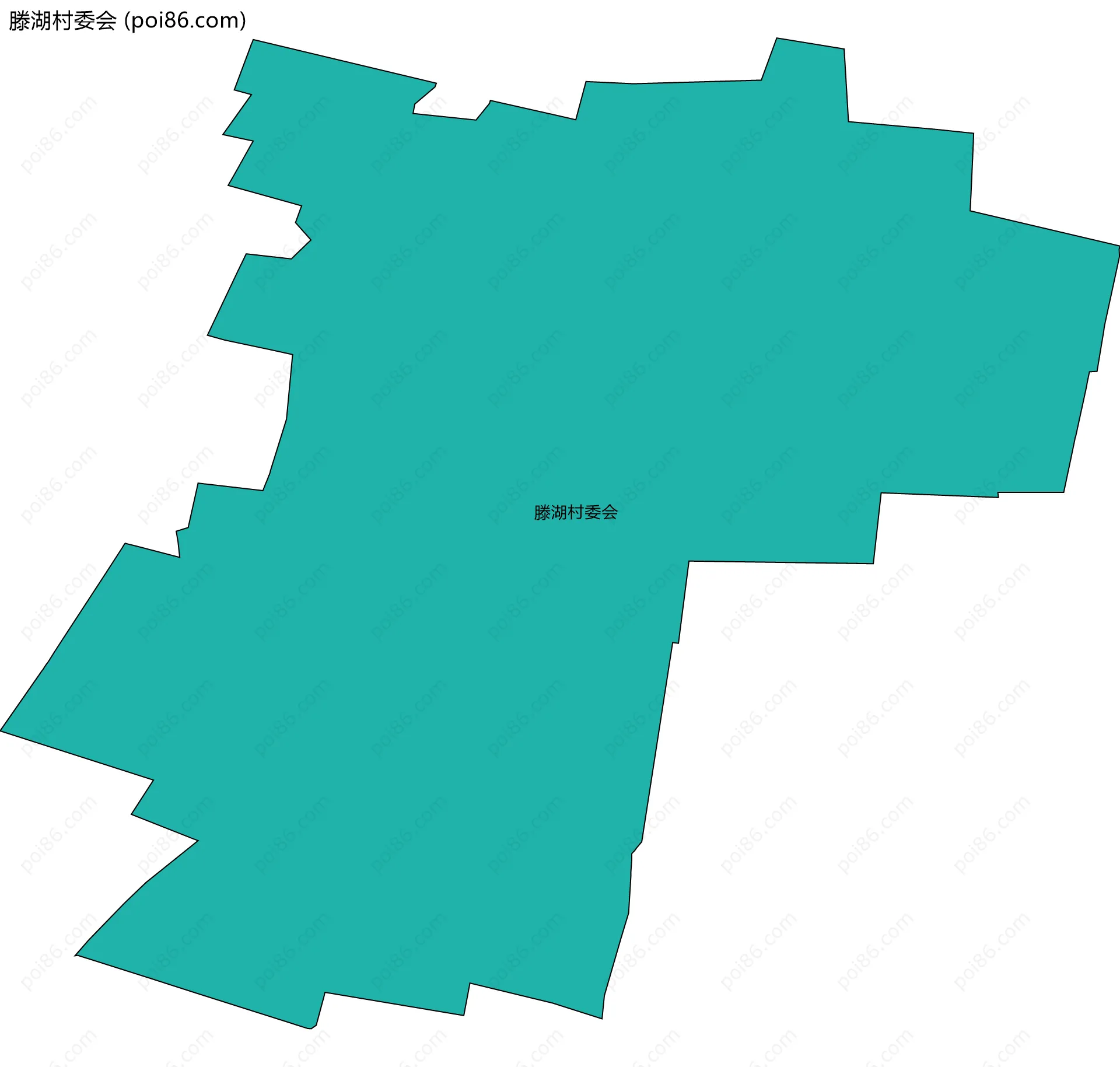 滕湖村委会边界地图