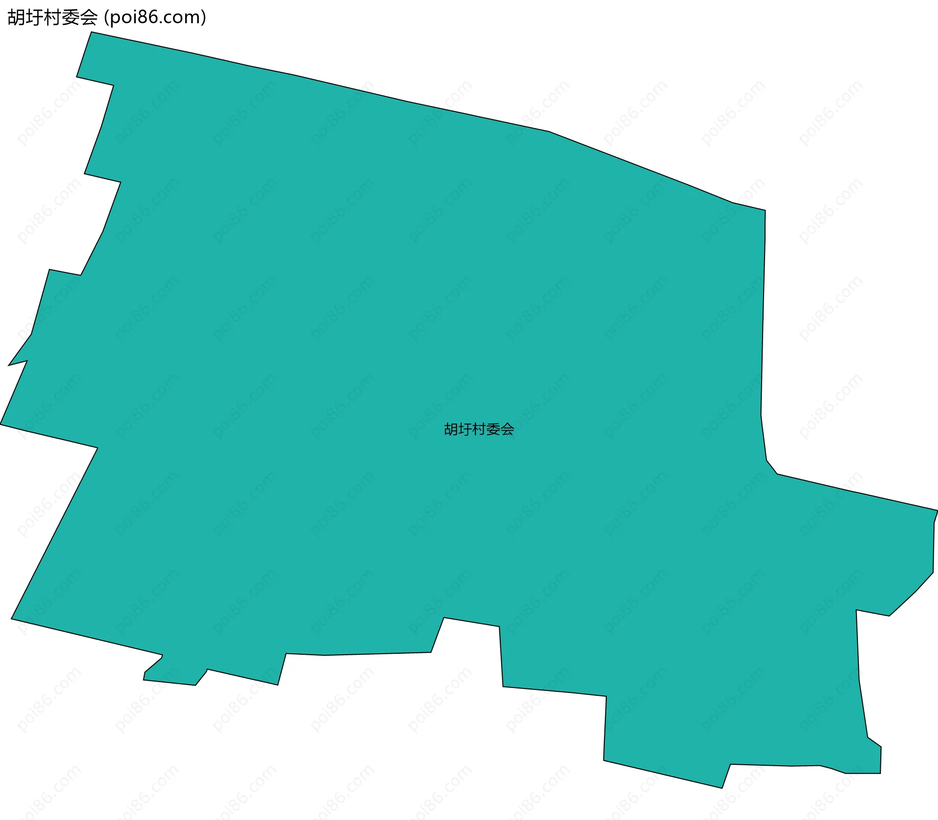 胡圩村委会边界地图