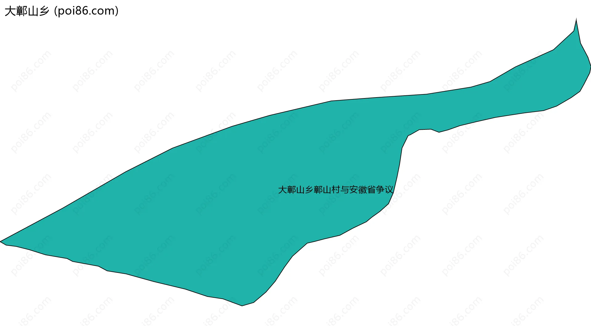 大鄣山乡边界地图(五级行政区划)