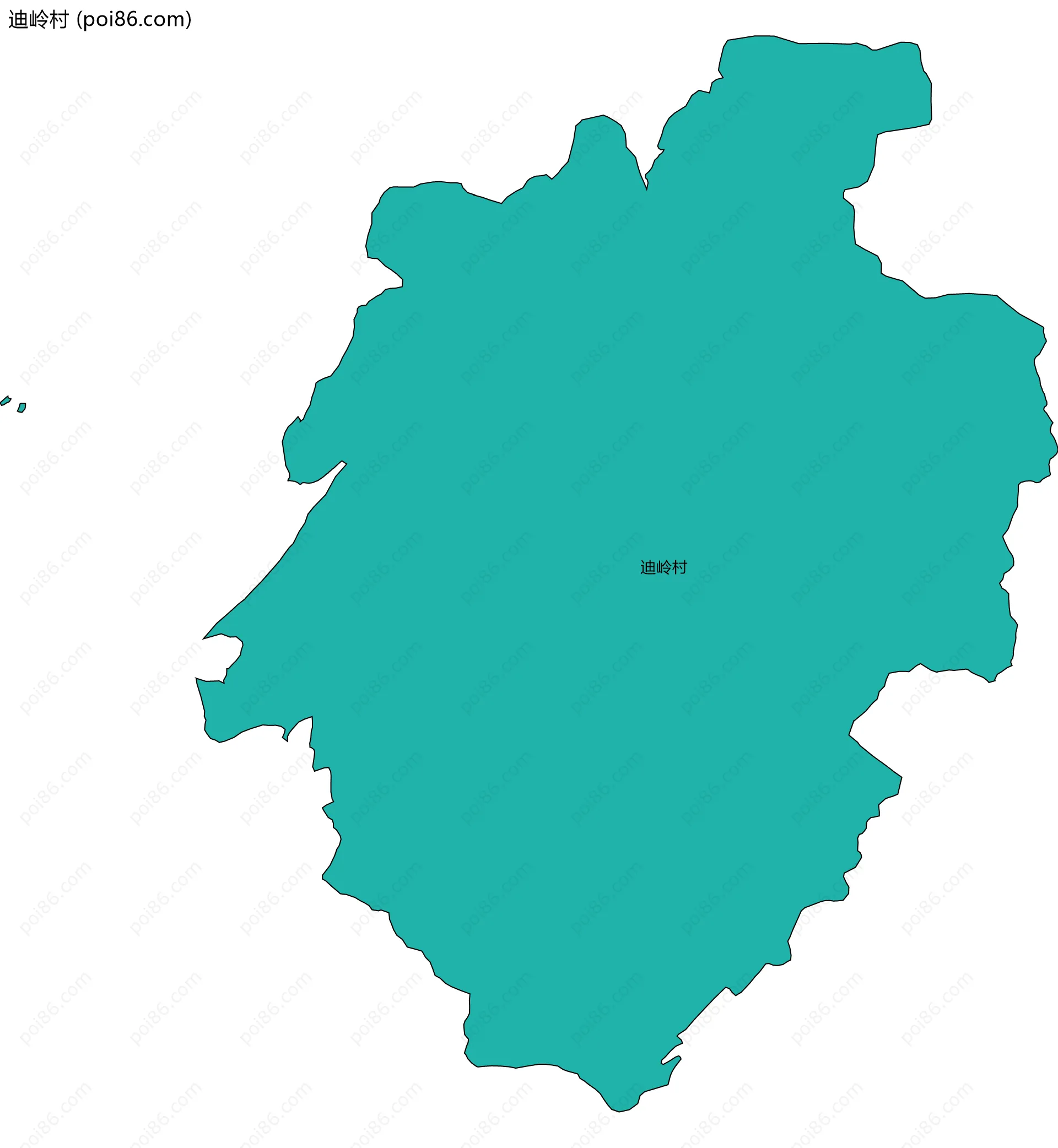迪岭村边界地图