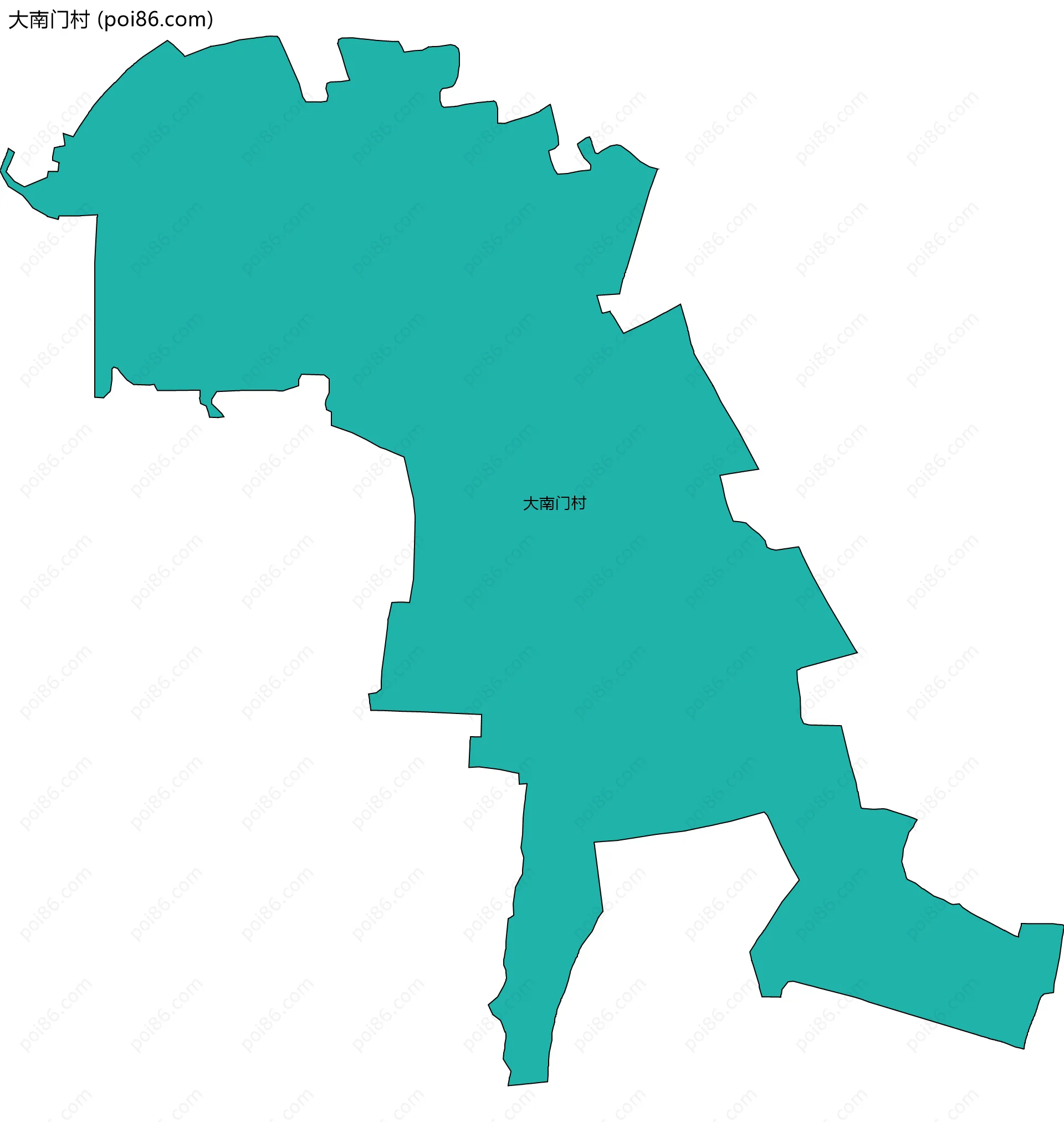 大南门村边界地图