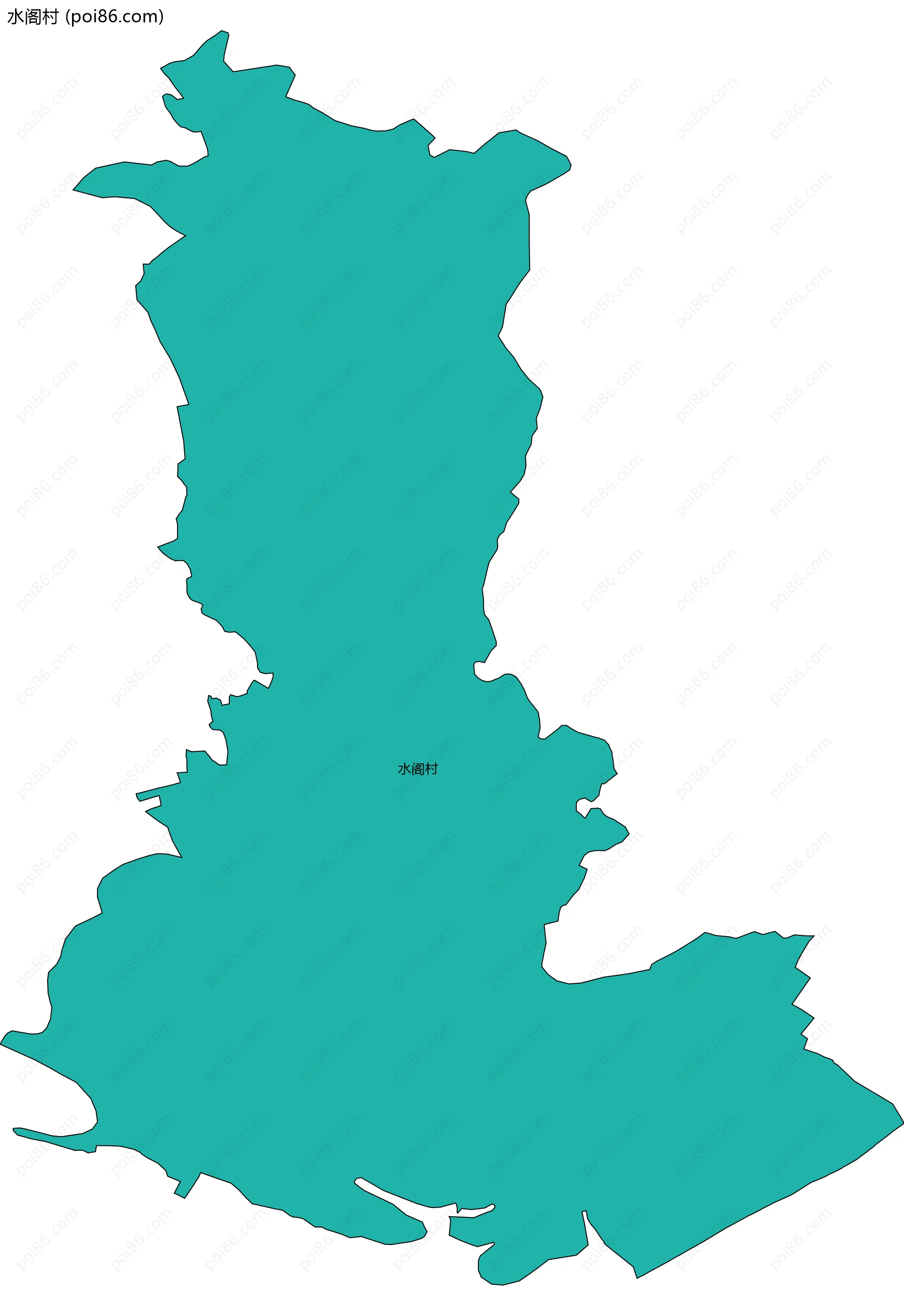 水阁村边界地图