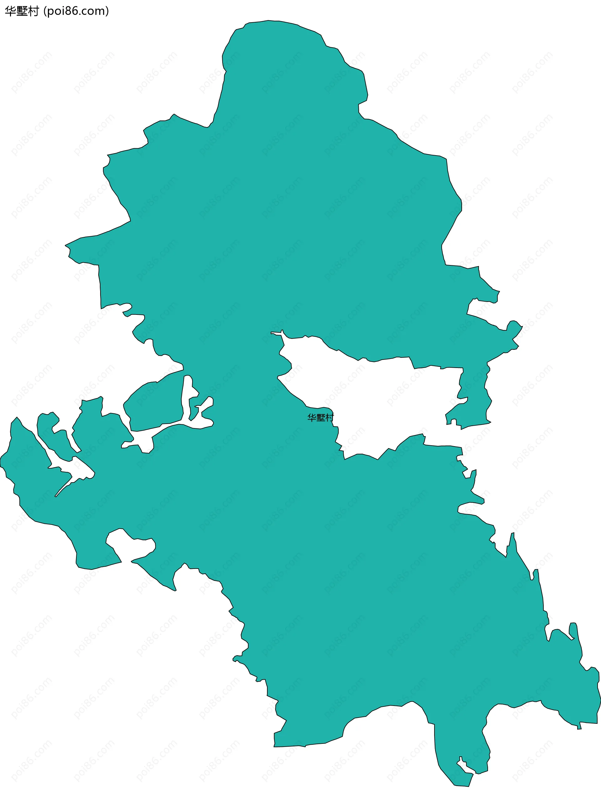 华墅村边界地图