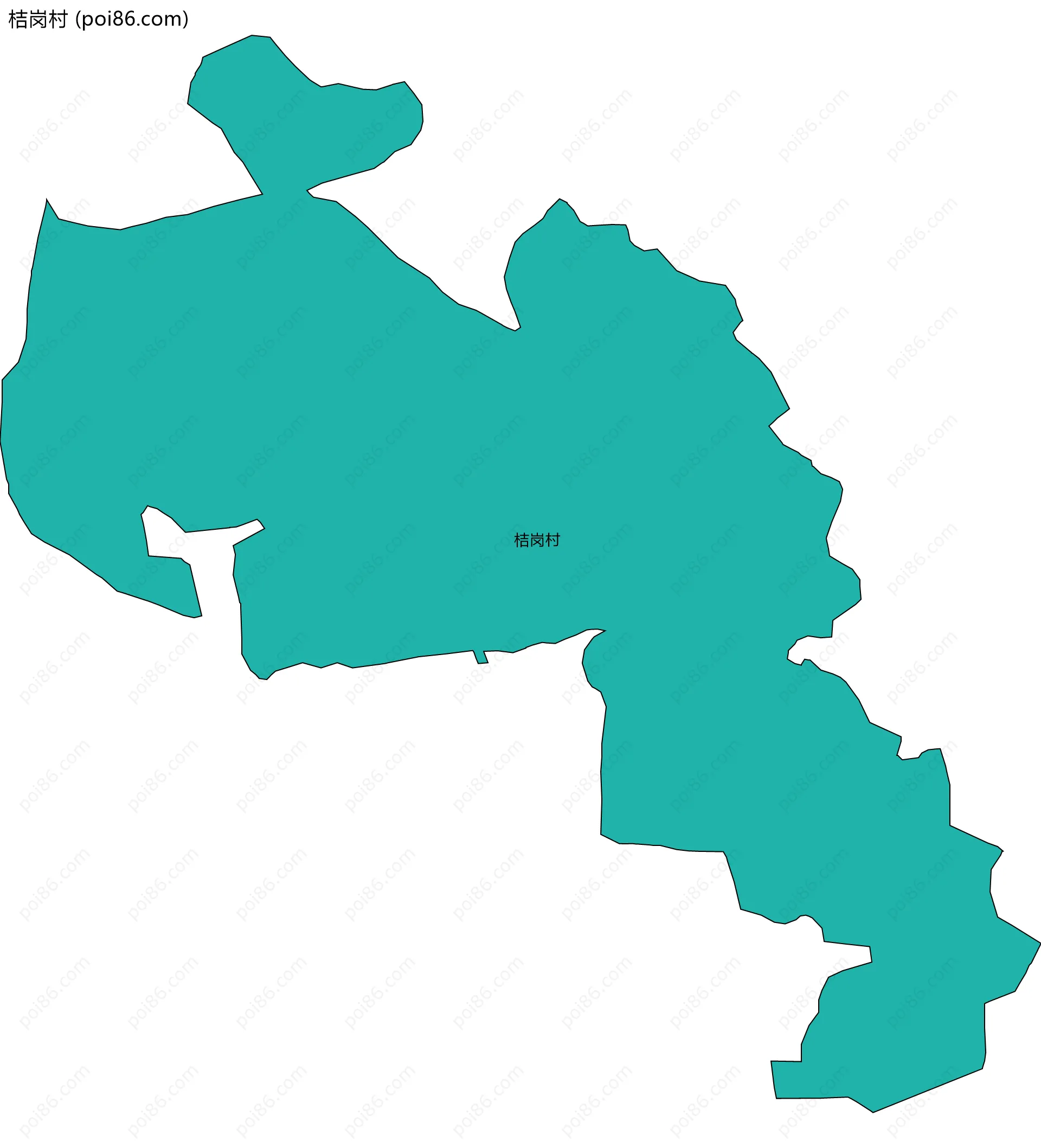 桔岗村边界地图