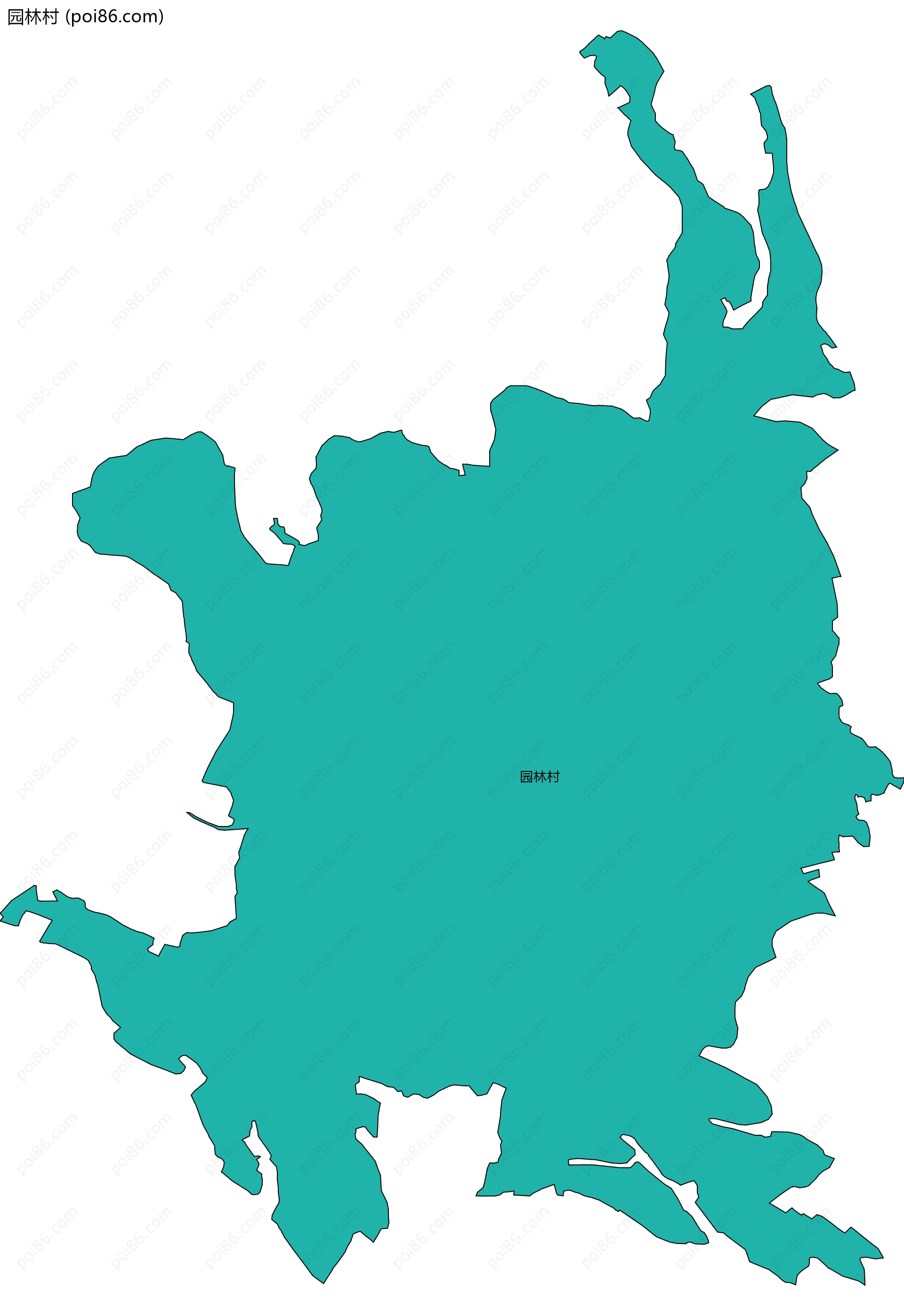 园林村边界地图