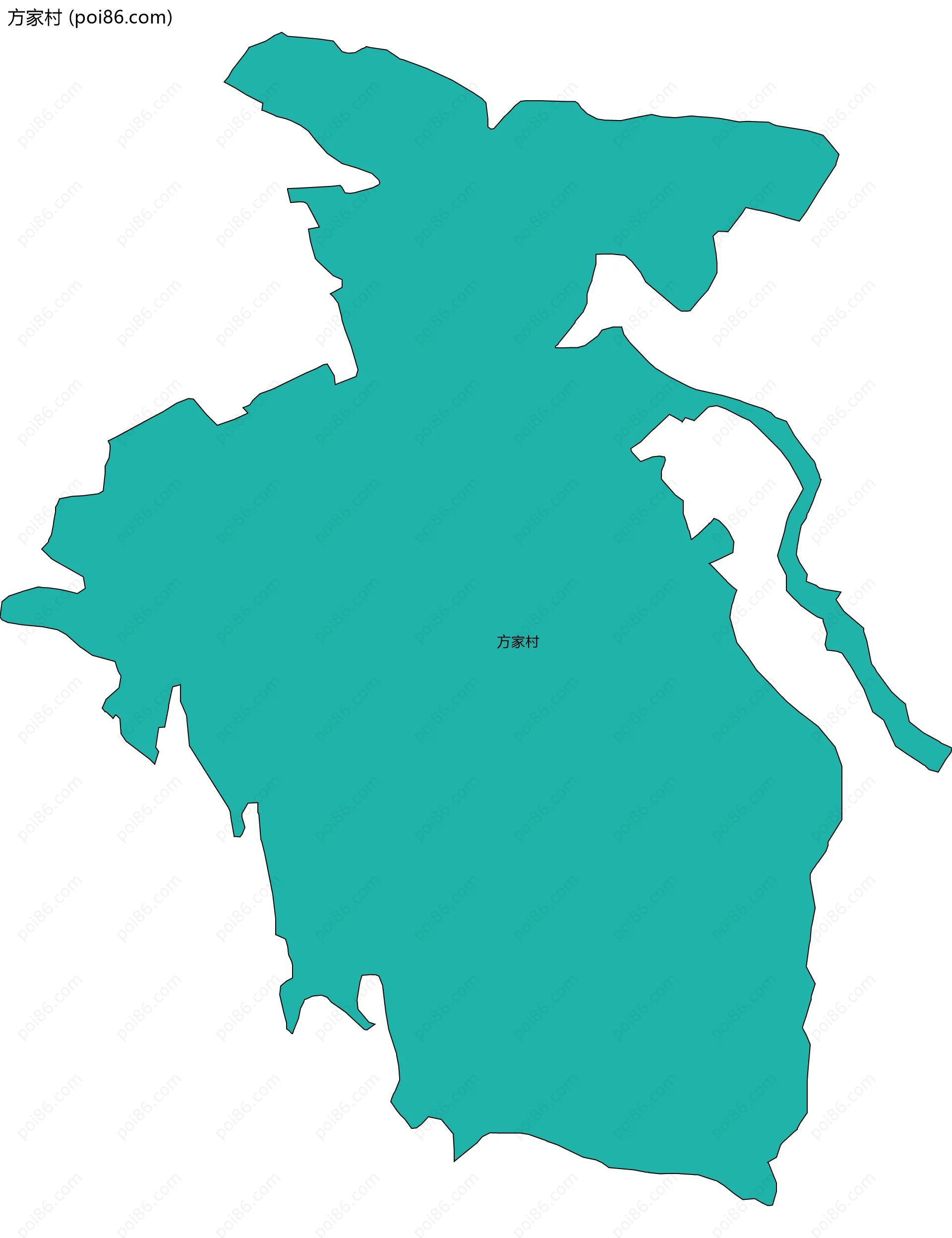 方家村边界地图