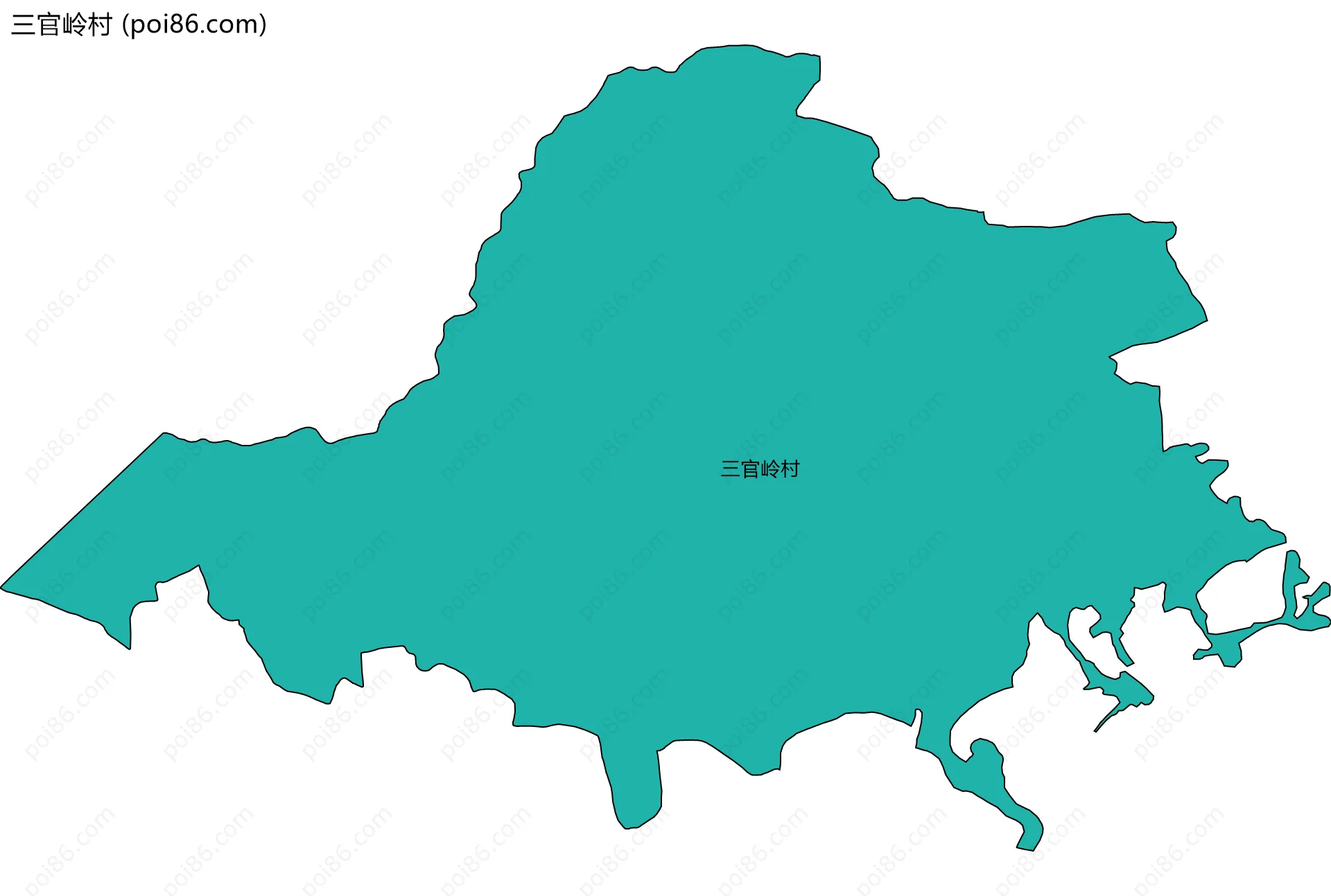 三官岭村边界地图