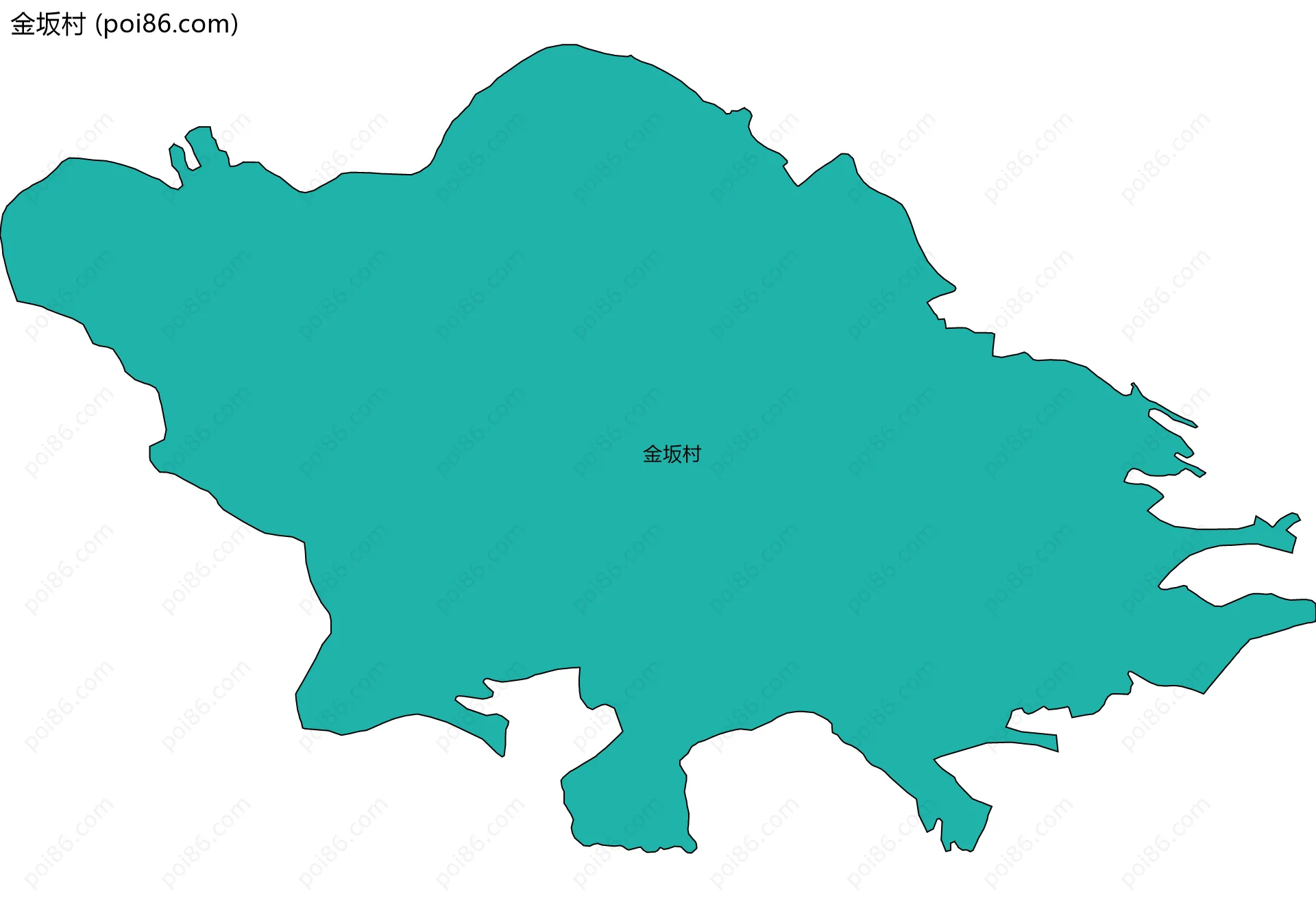 金坂村边界地图