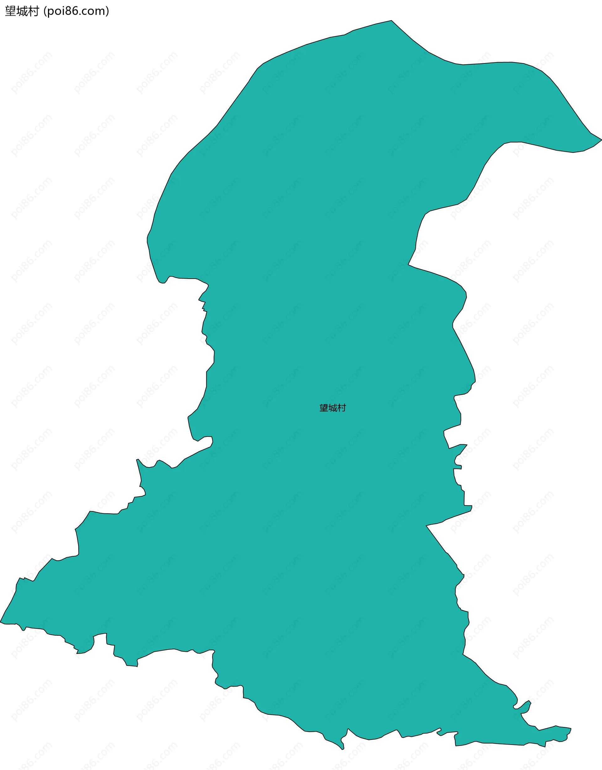 望城村边界地图