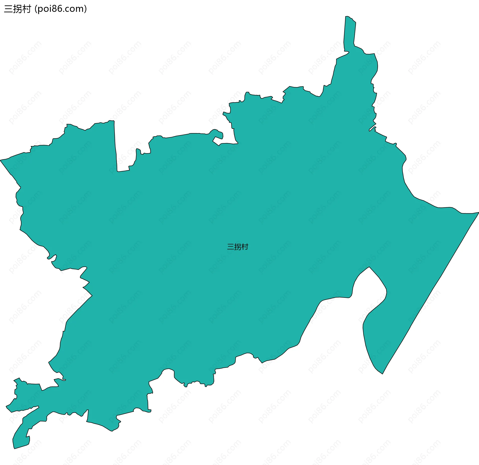 三拐村边界地图