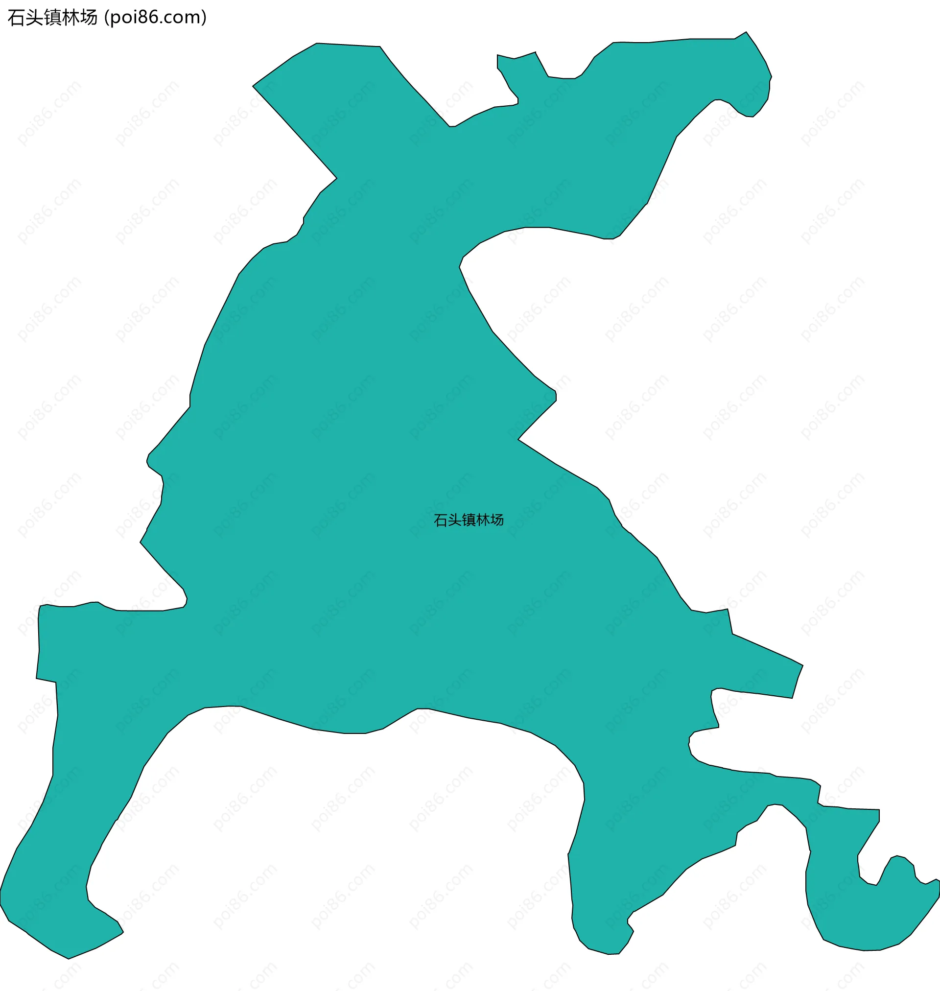 石头镇林场边界地图