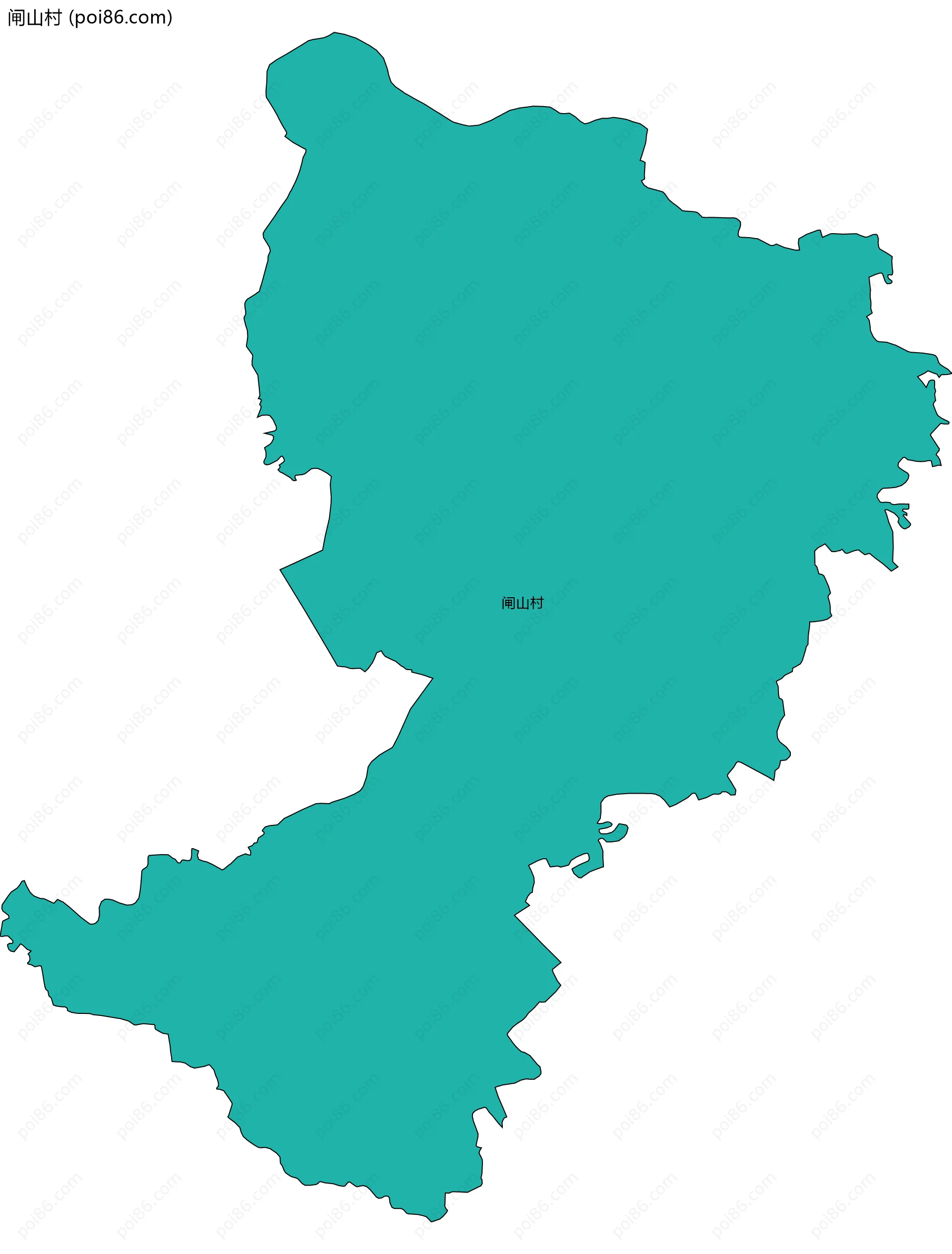 闸山村边界地图