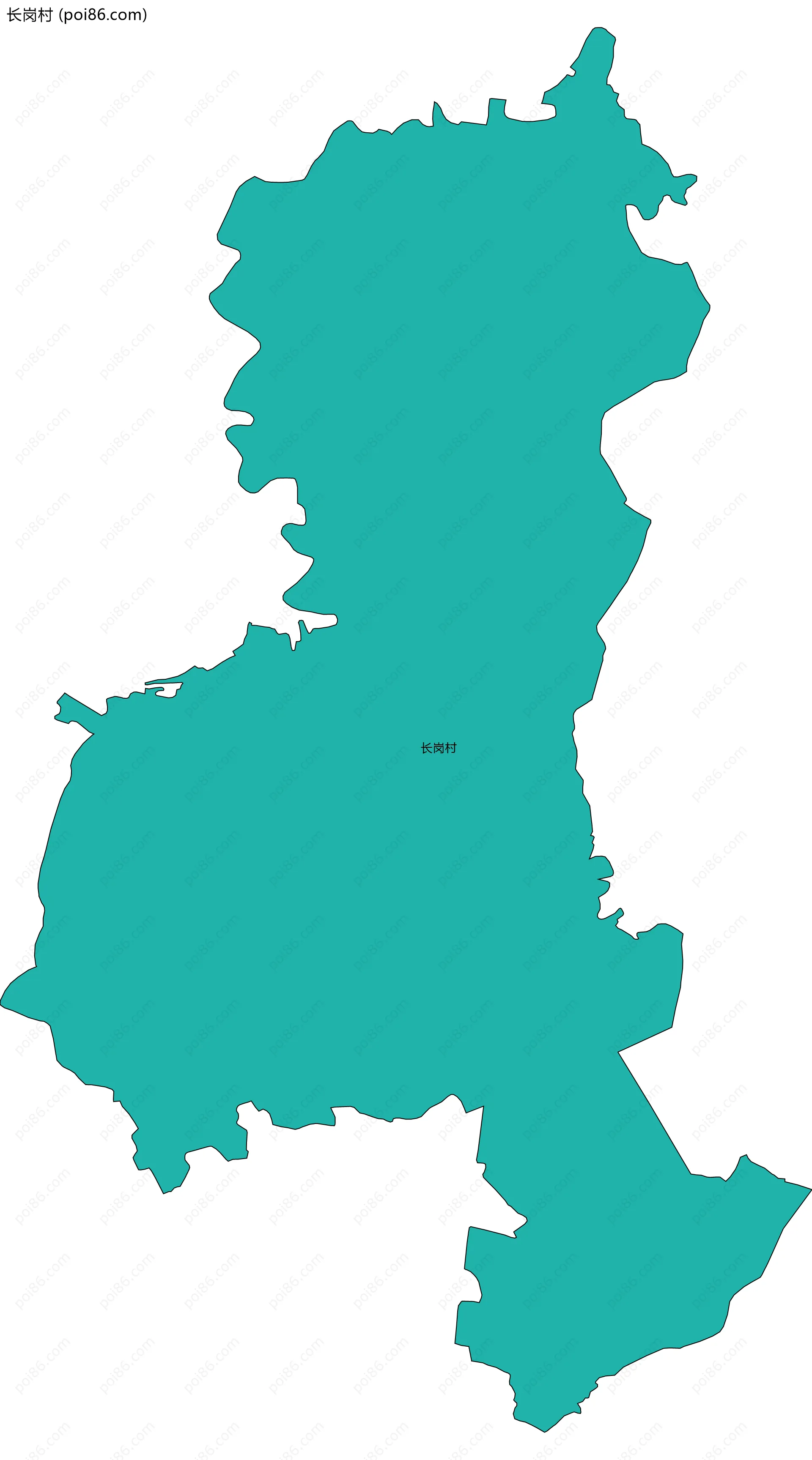 长岗村边界地图