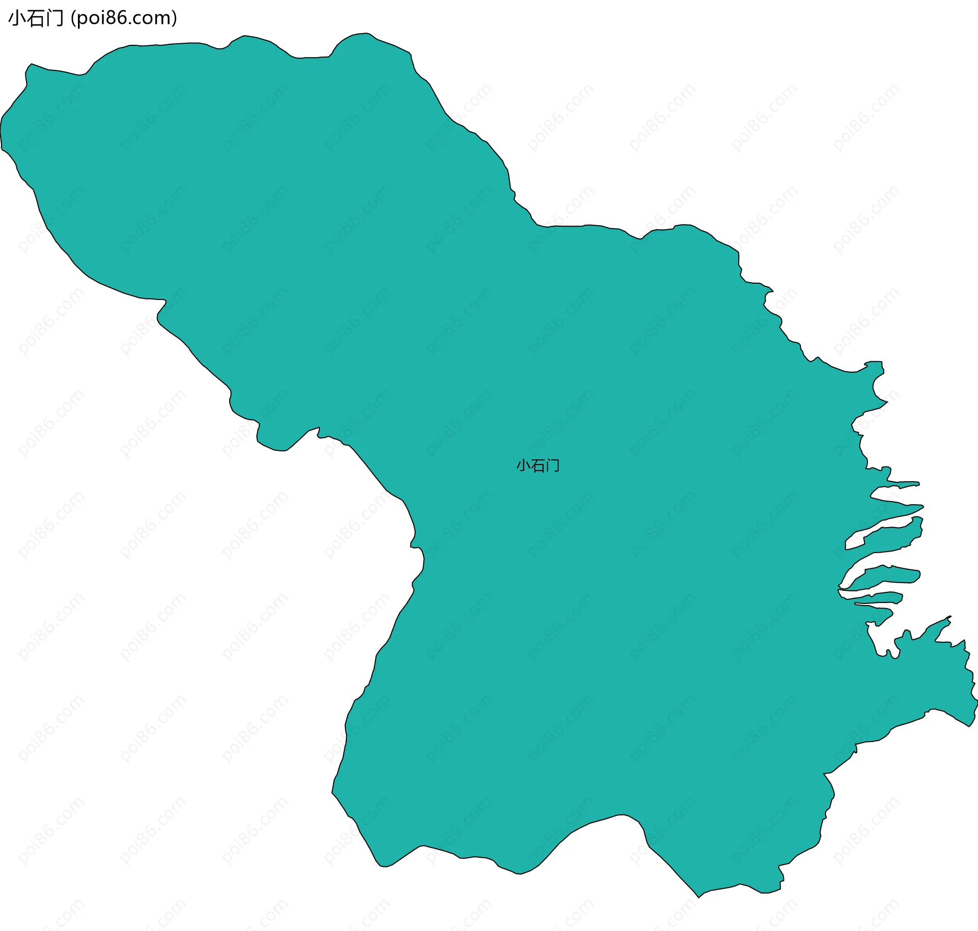 小石门边界地图