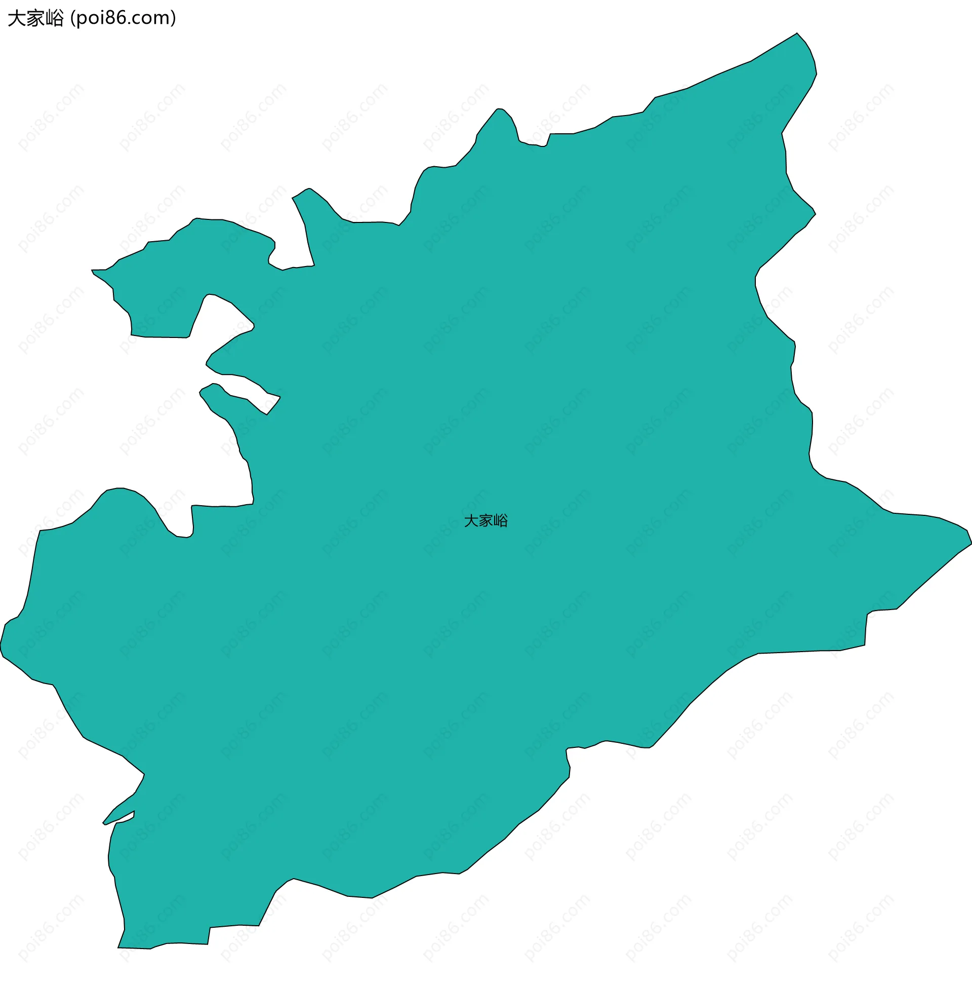 大家峪边界地图