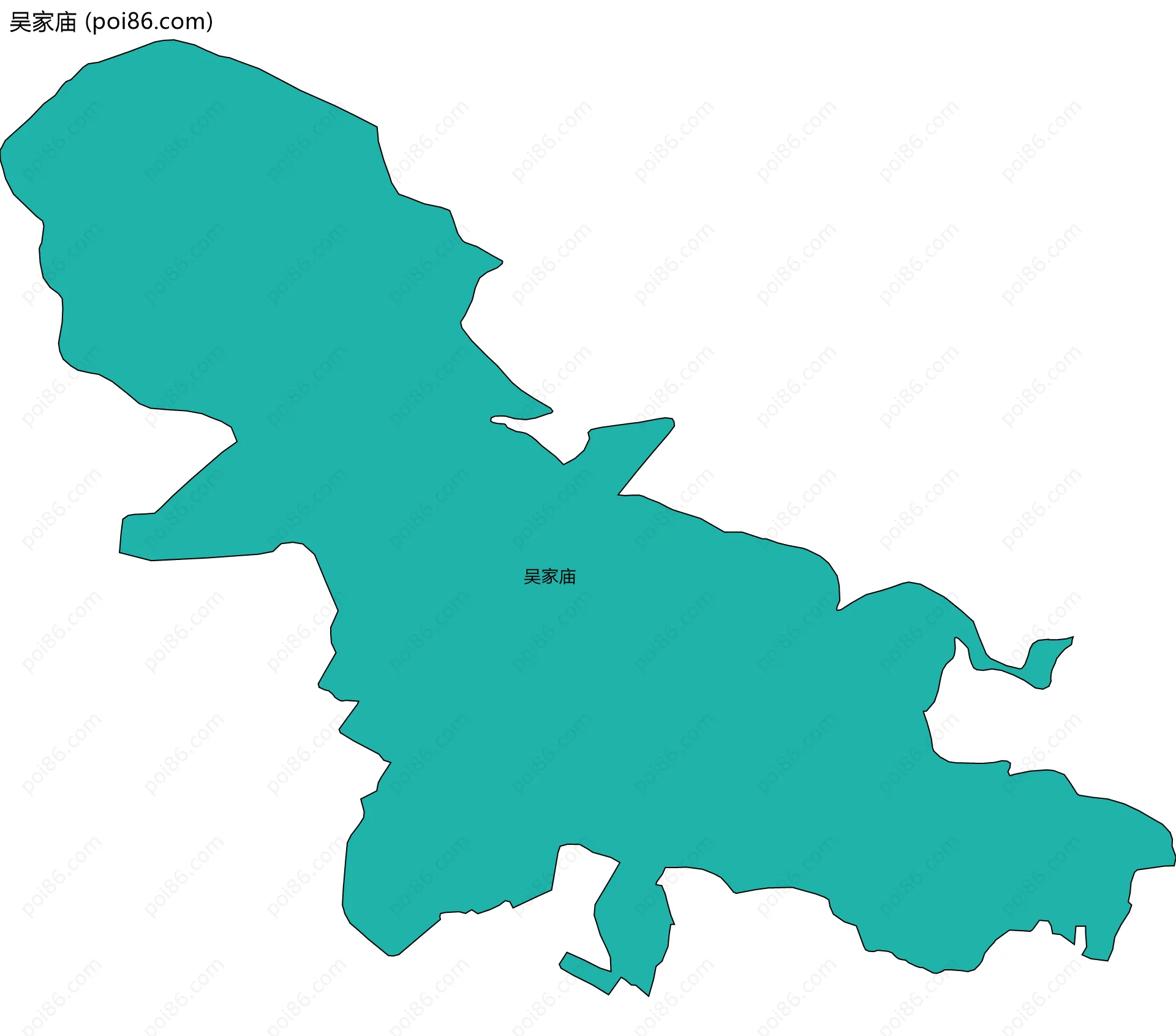 吴家庙边界地图