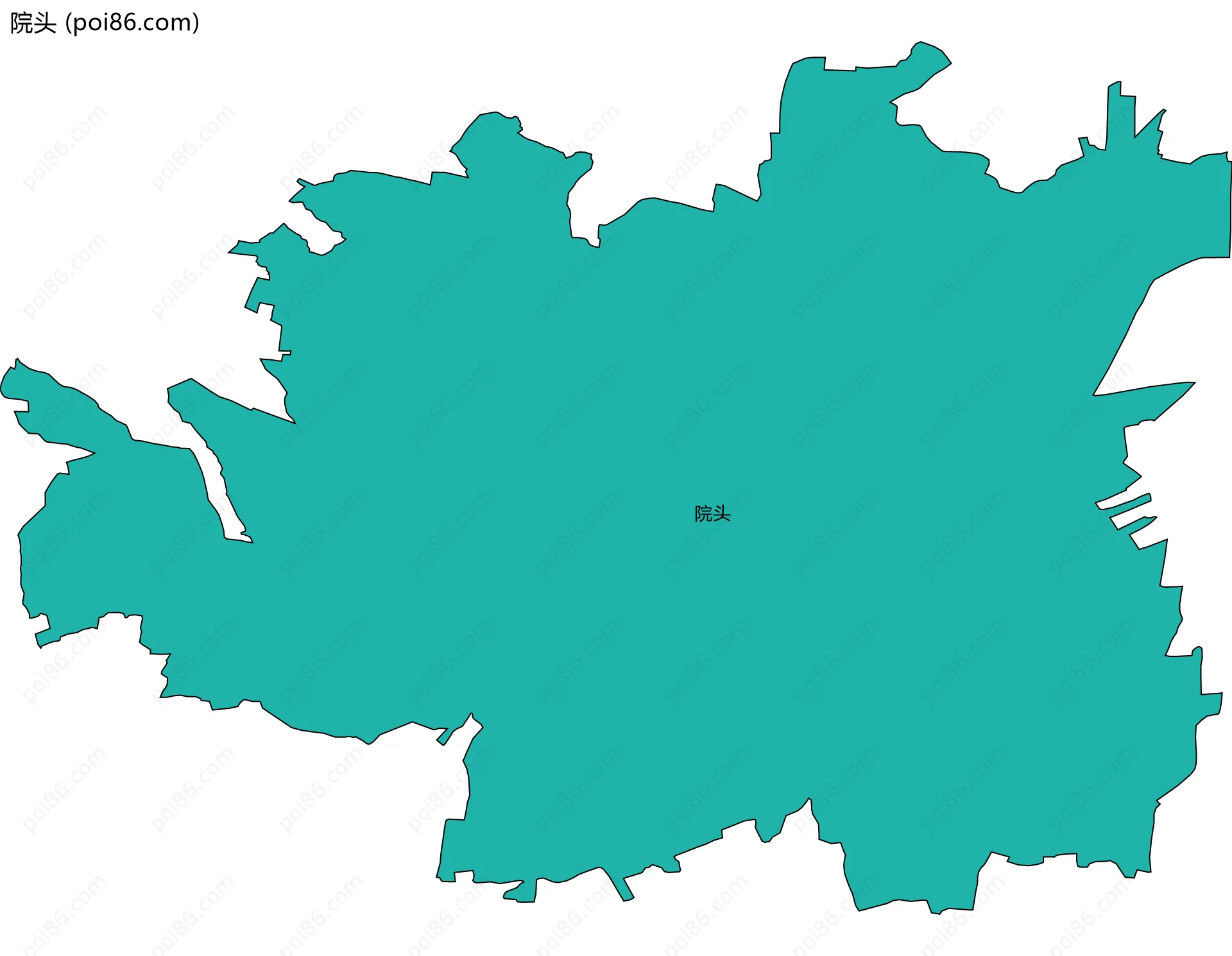 院头边界地图