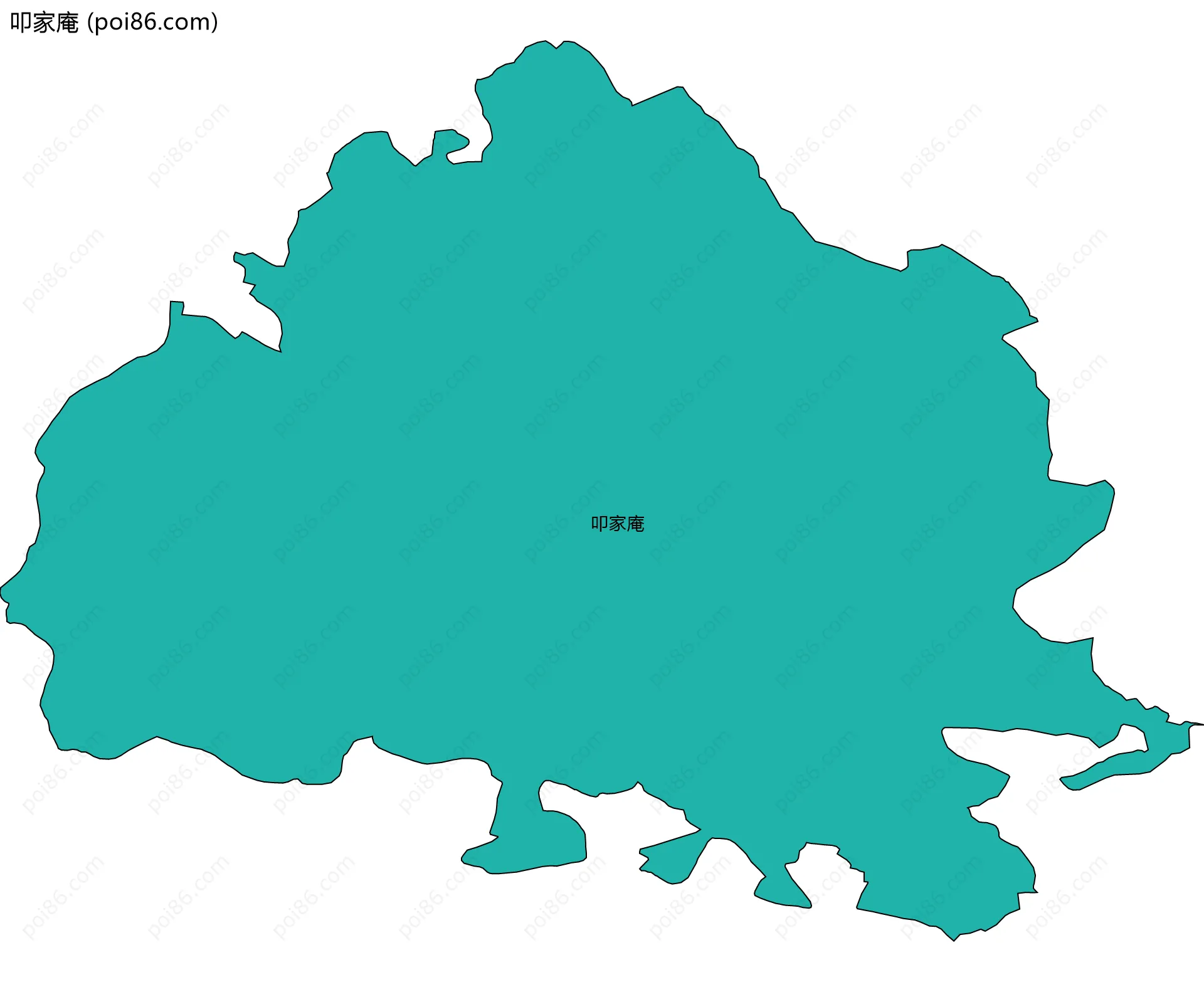 叩家庵边界地图