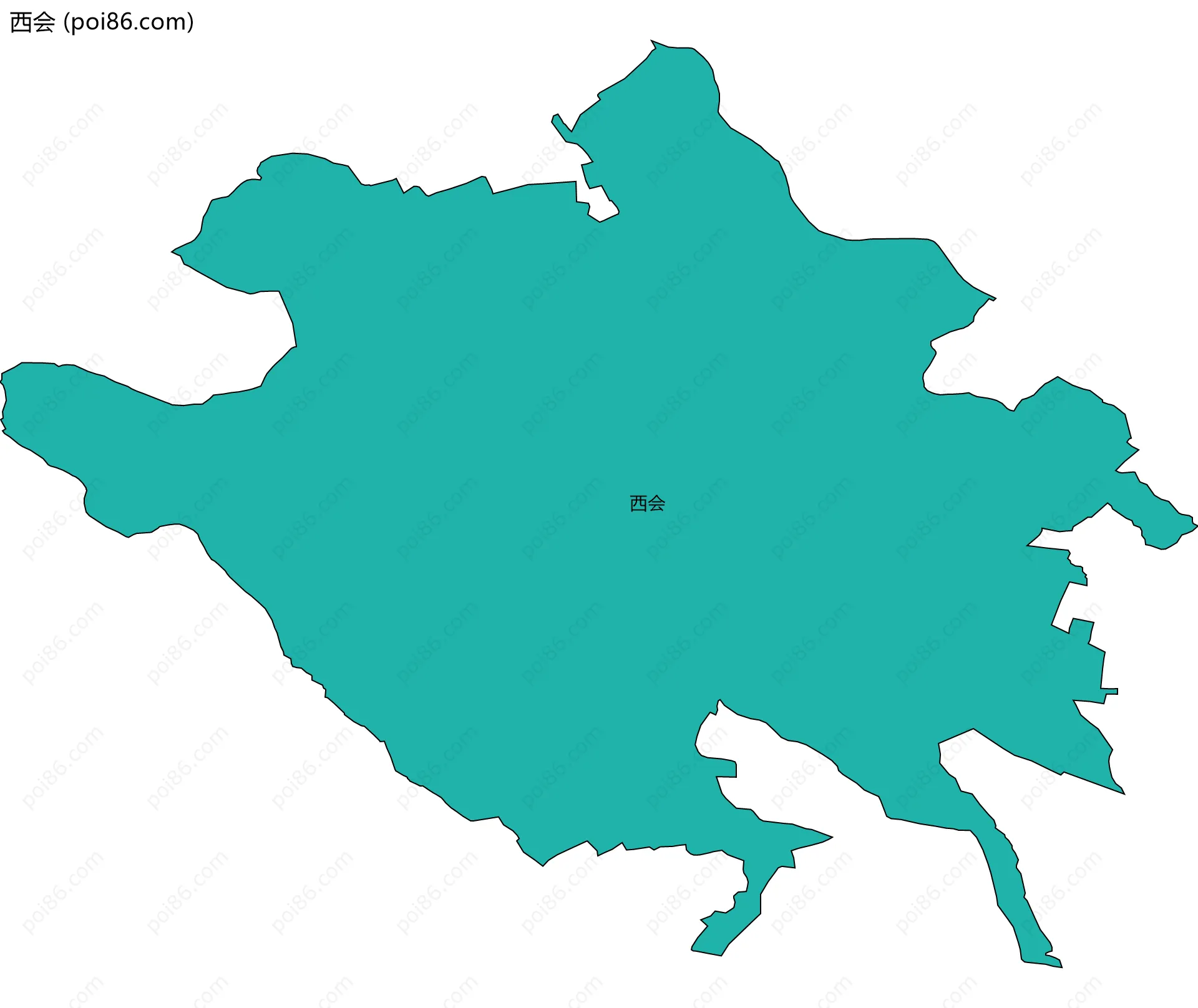 西会边界地图