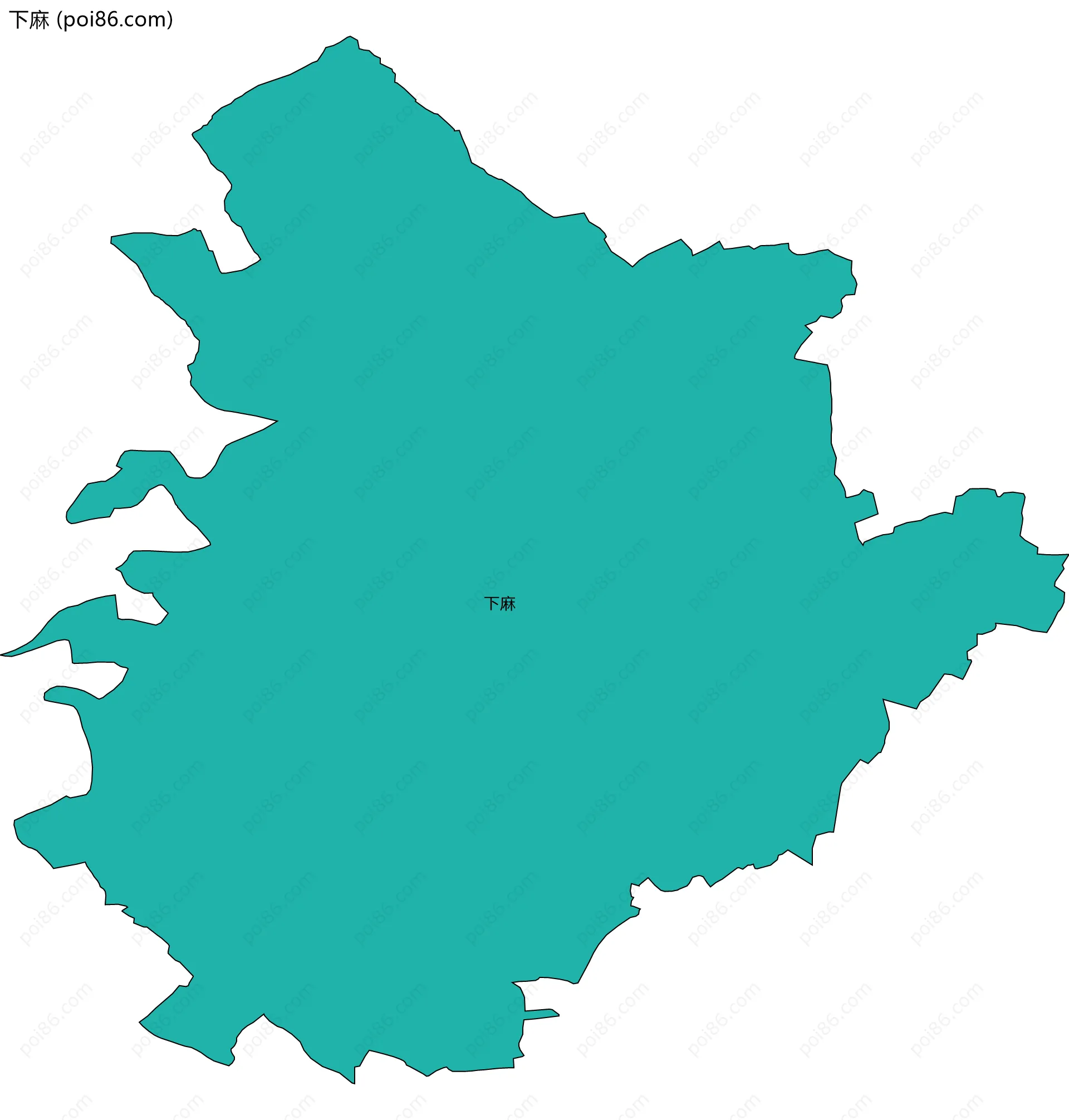 下麻边界地图
