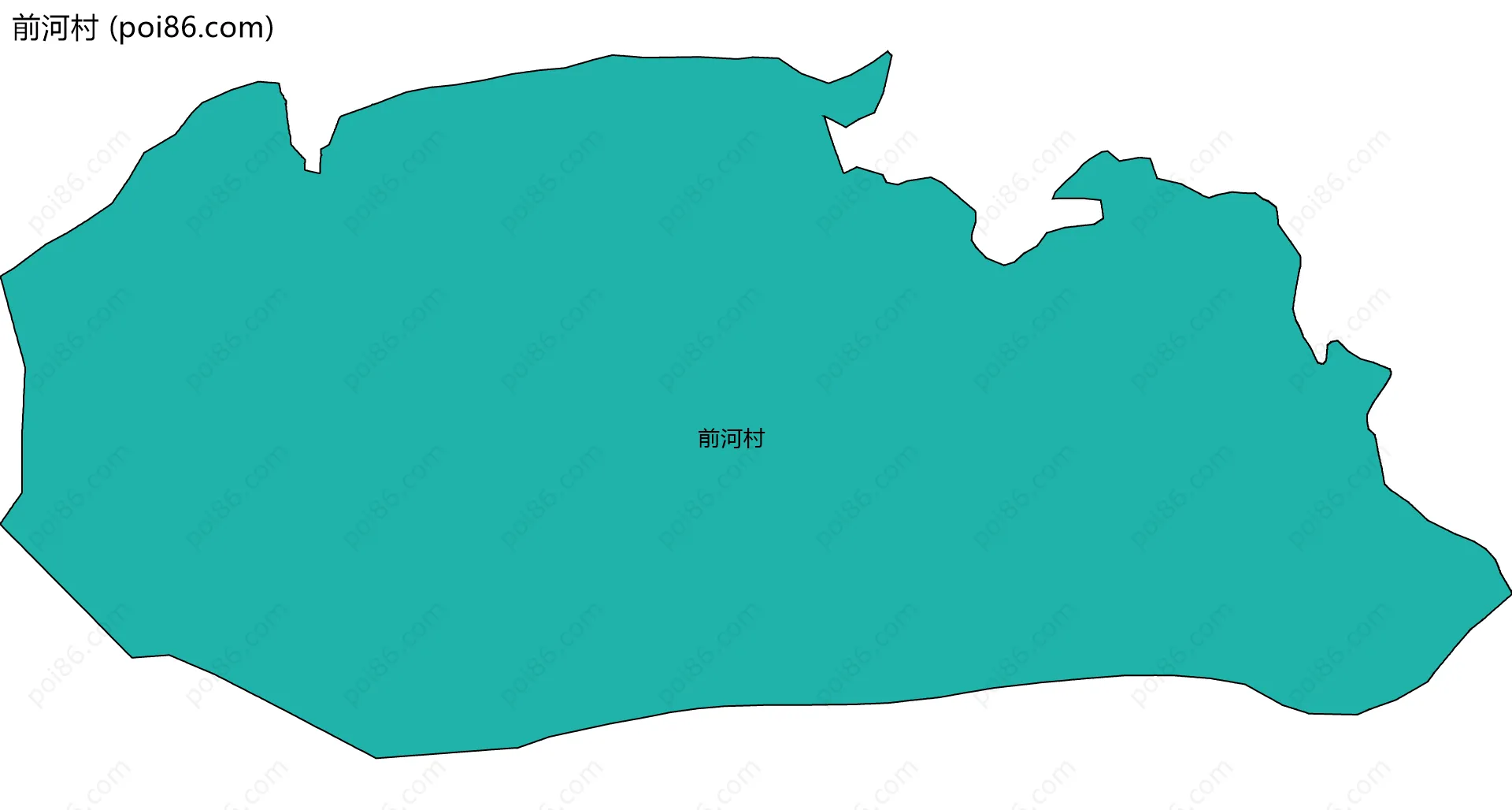 前河村边界地图
