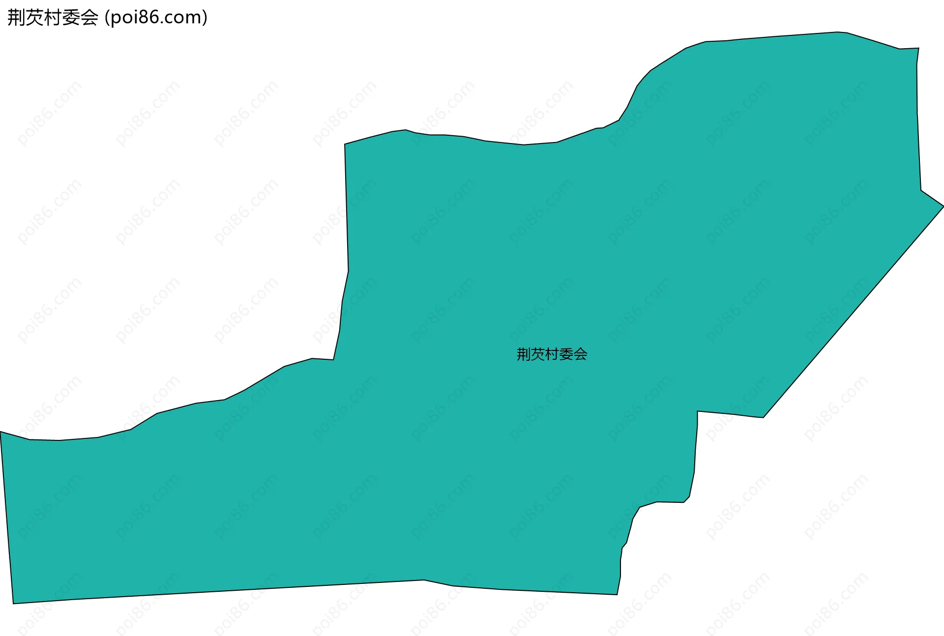 荆芡村委会边界地图