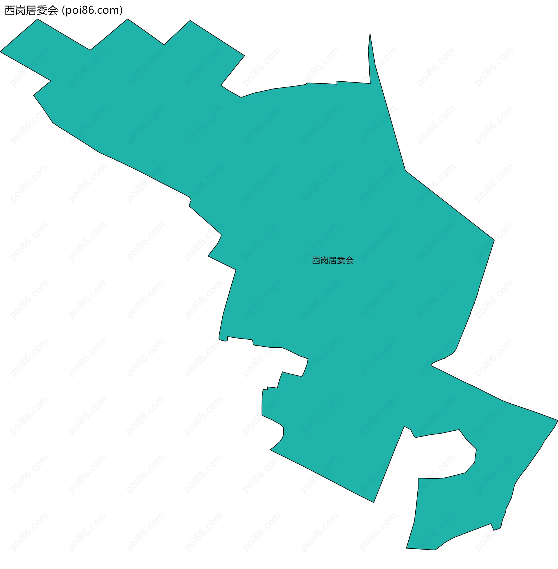 西岗居委会边界地图