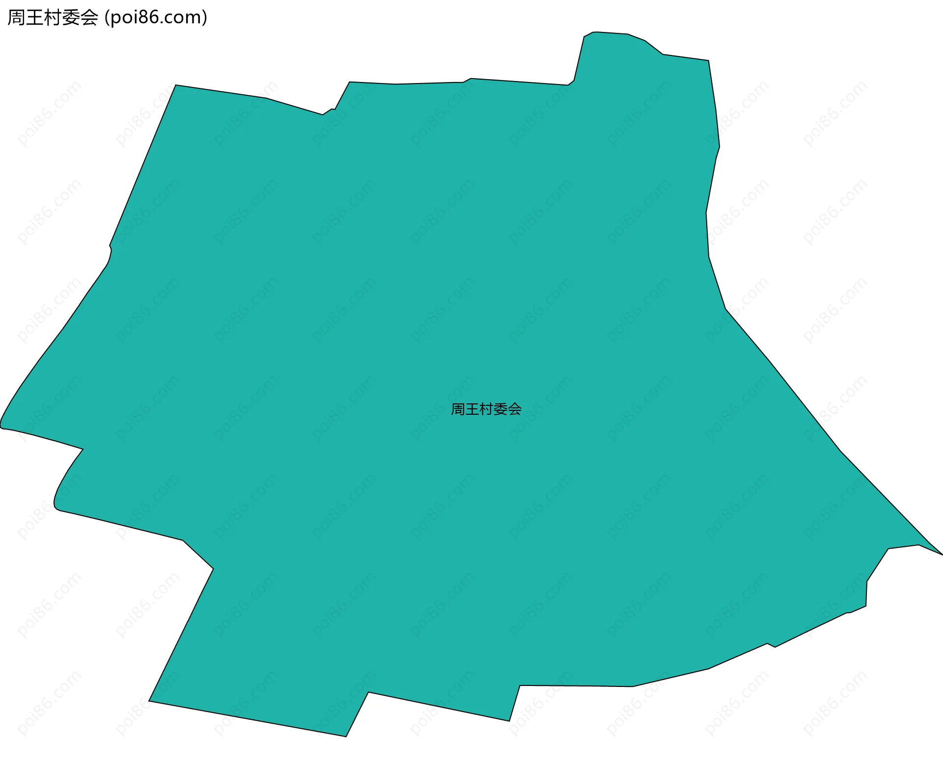 周王村委会边界地图