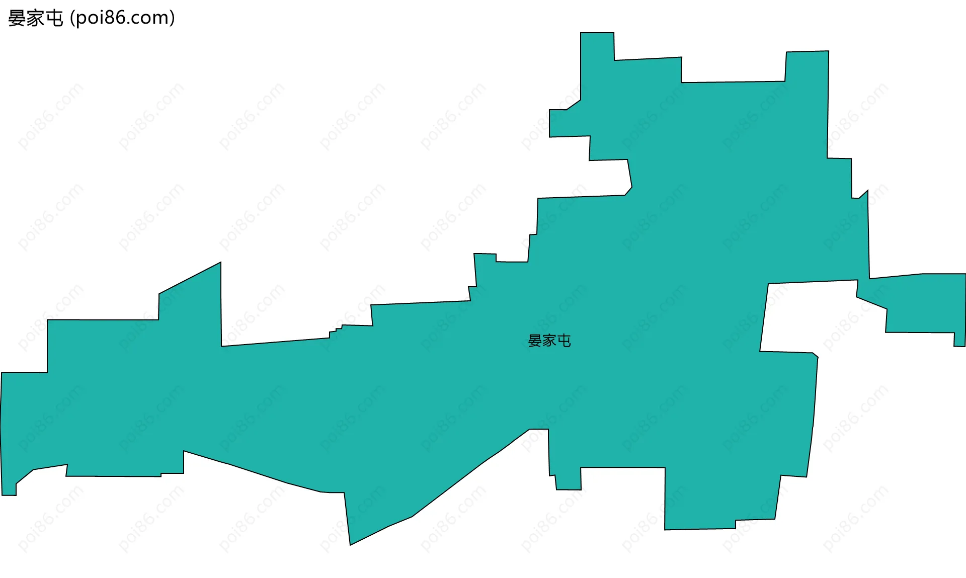 晏家屯边界地图