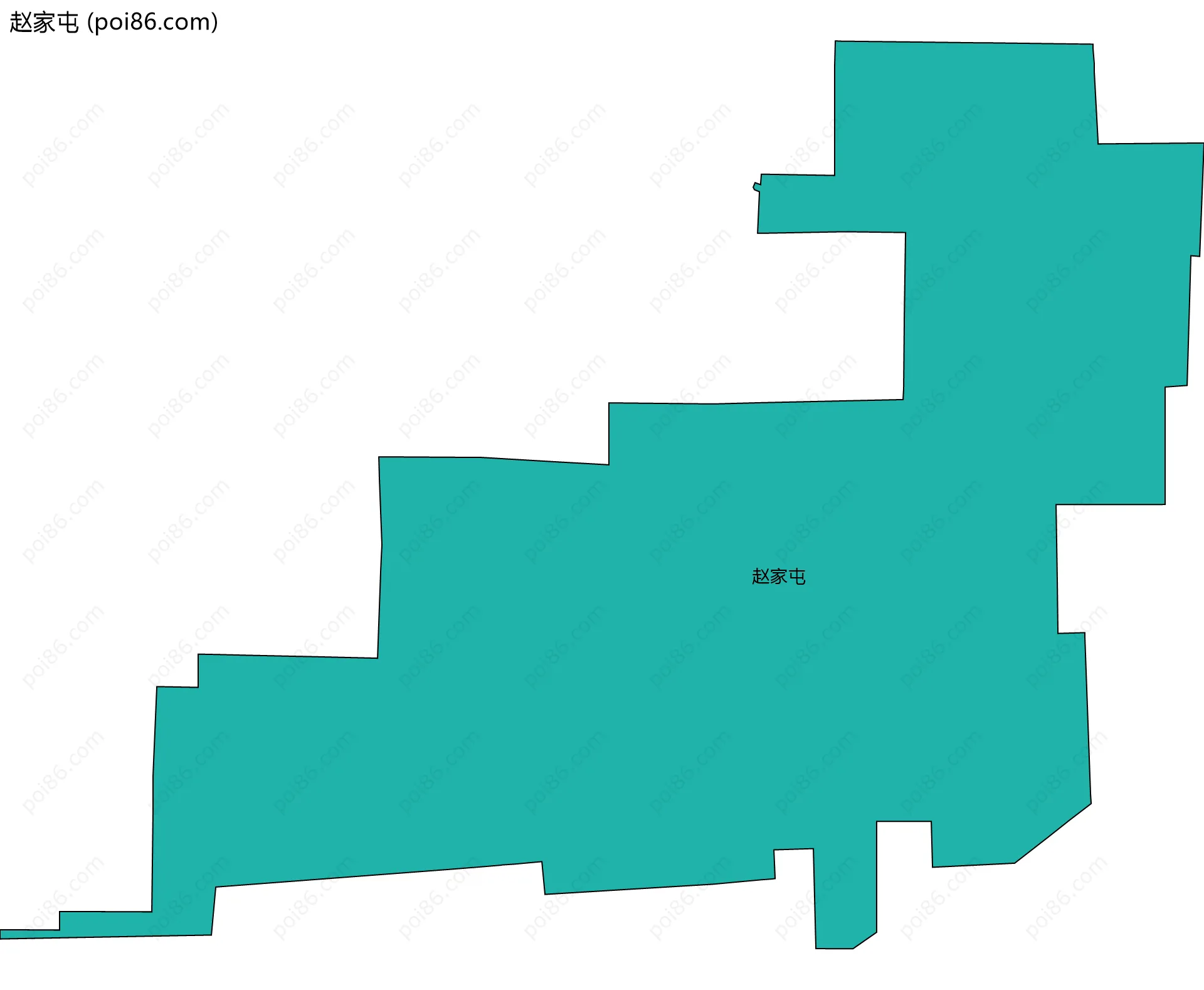 赵家屯边界地图