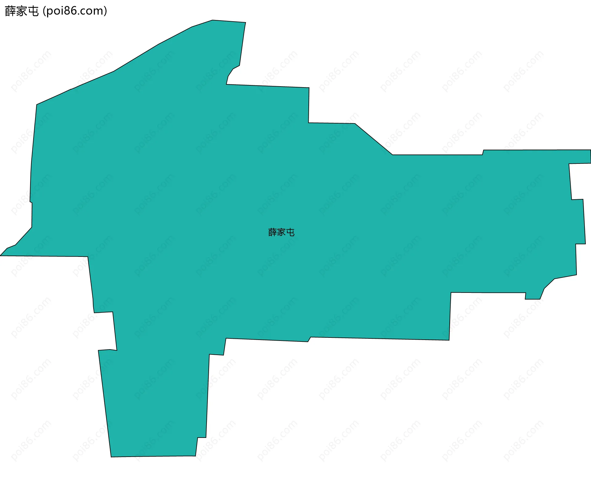 薛家屯边界地图