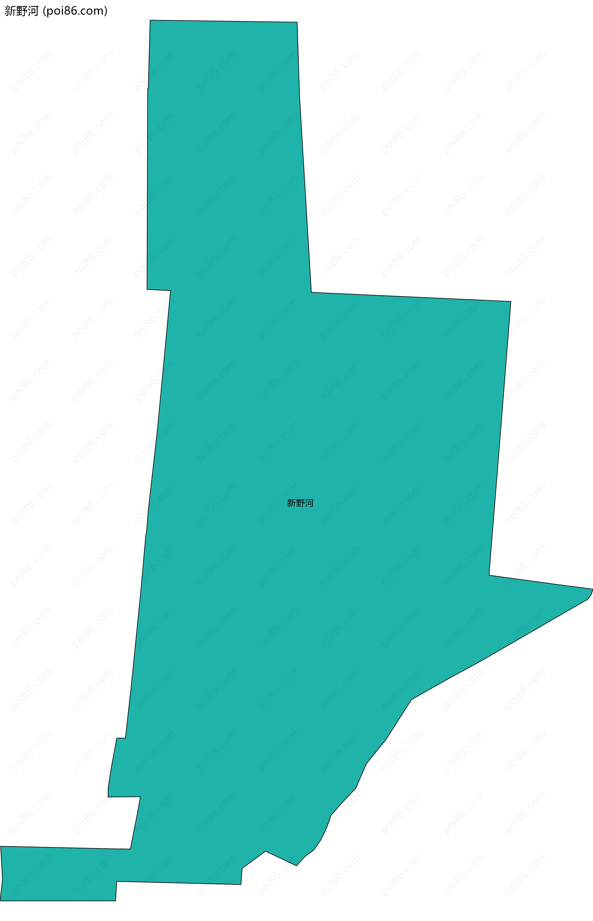 新野河边界地图