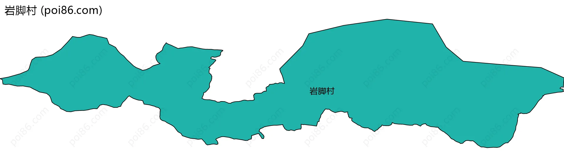岩脚村边界地图