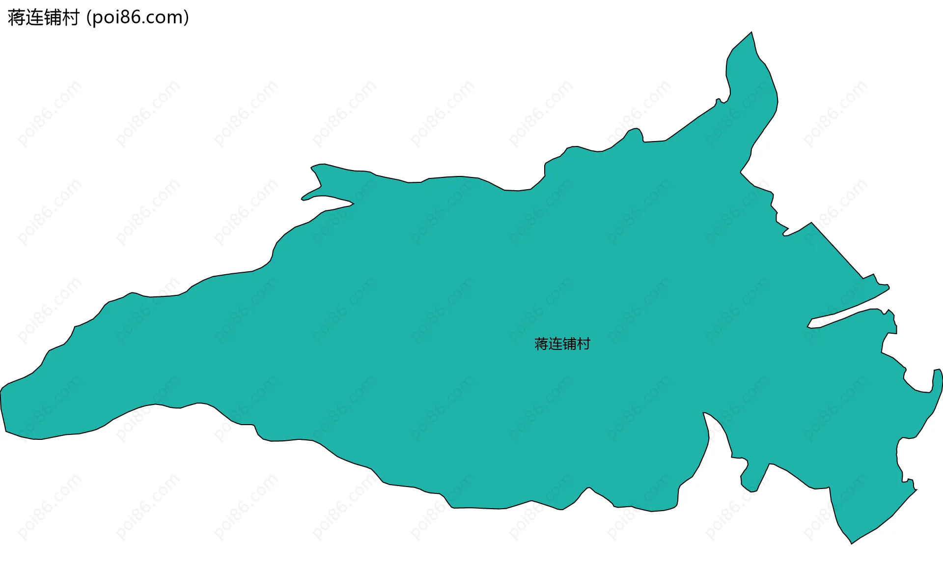 蒋连铺村边界地图