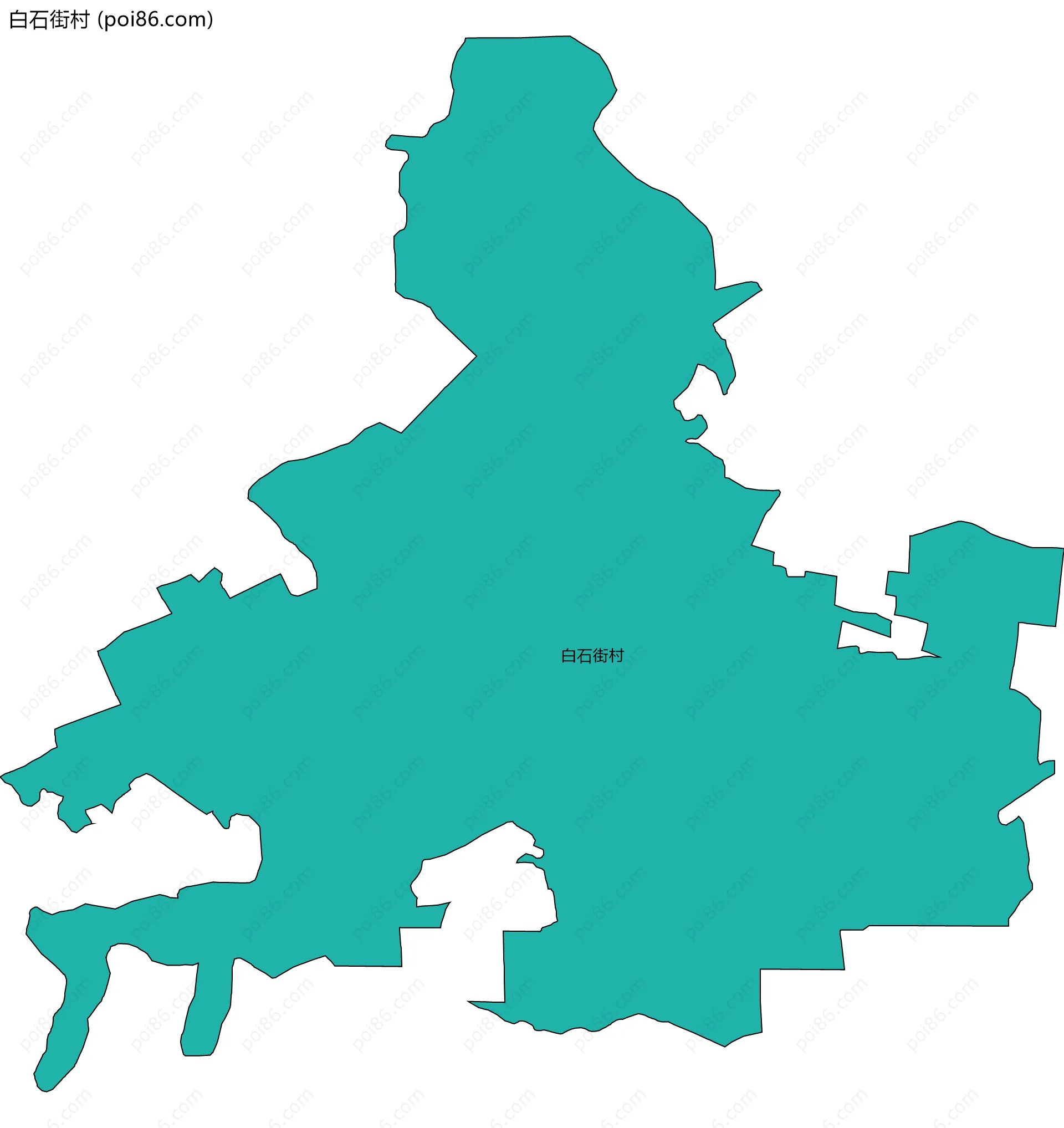 白石街村边界地图