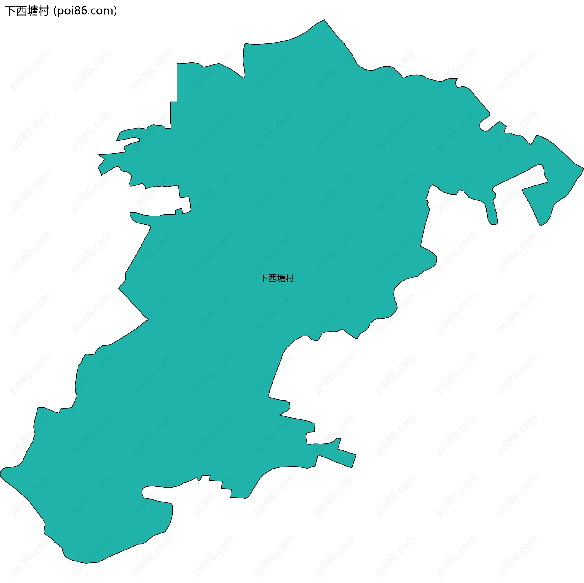 下西塘村边界地图
