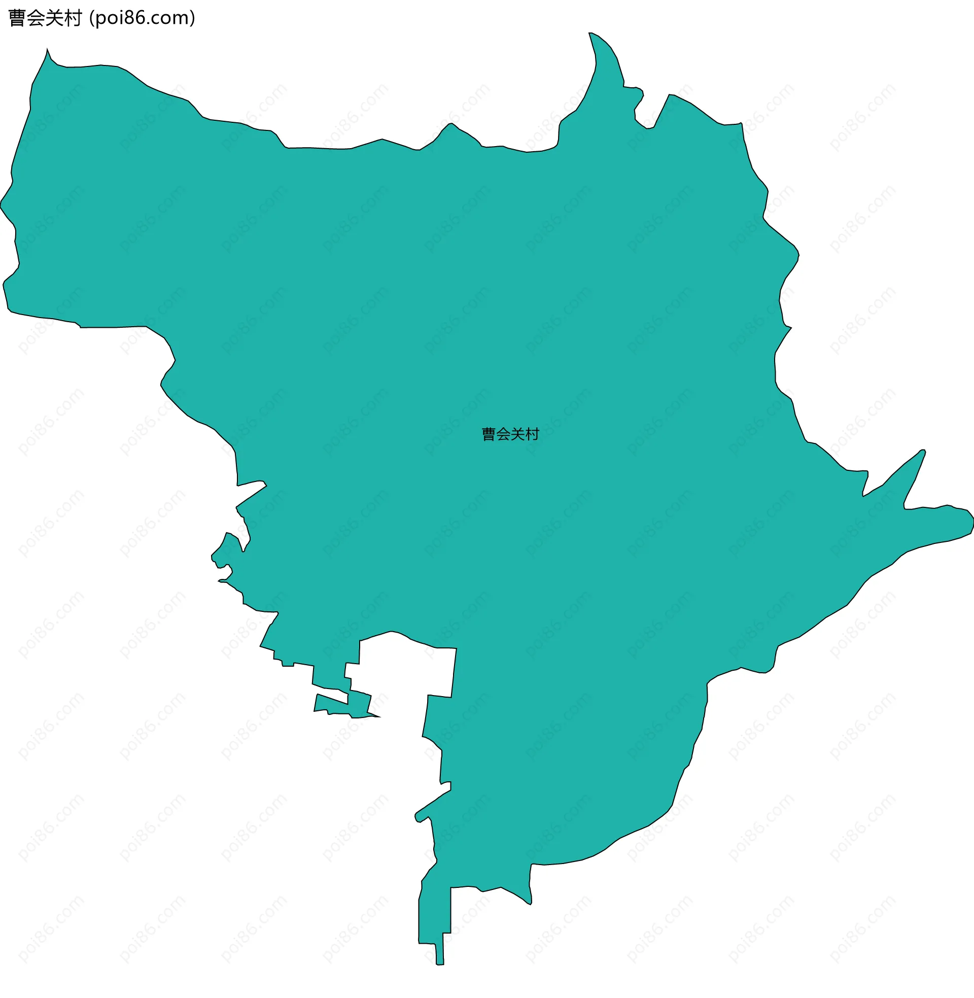 曹会关村边界地图