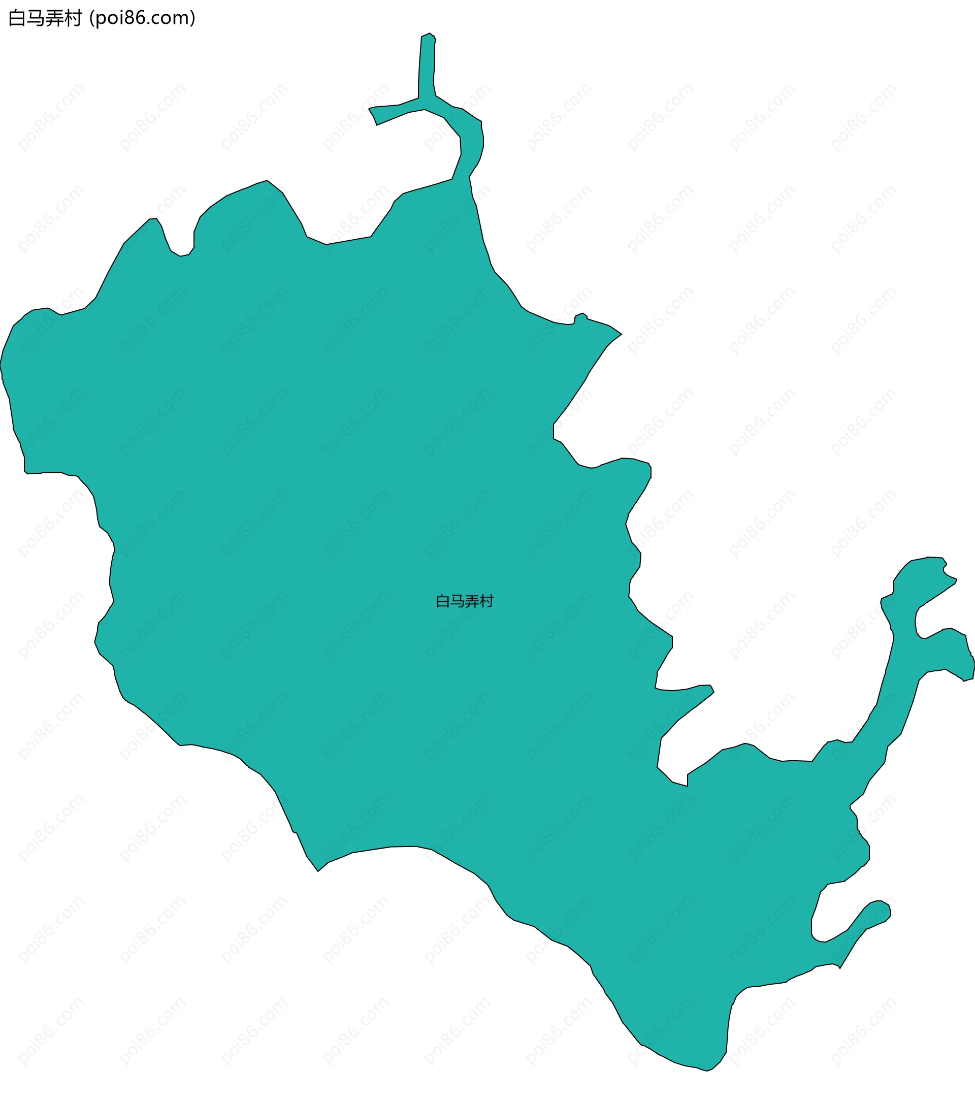 白马弄村边界地图
