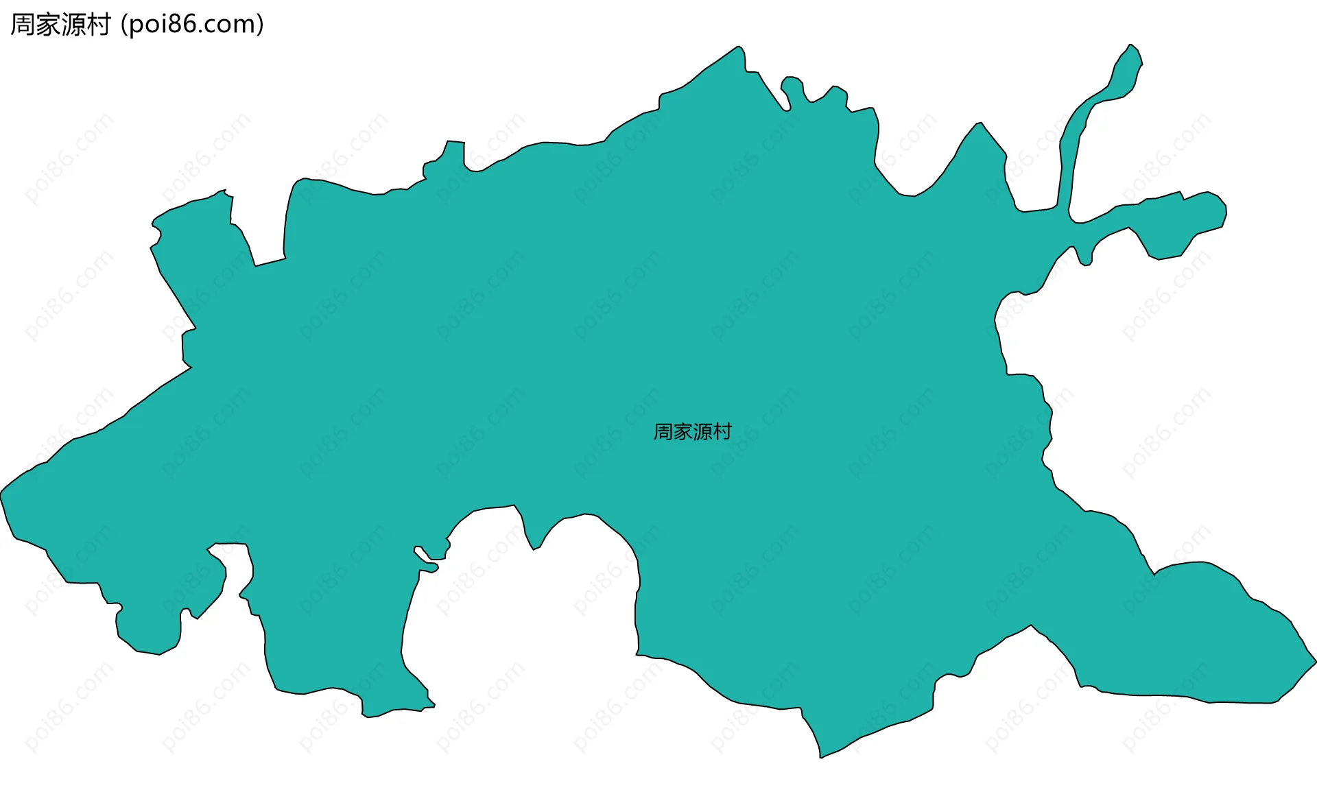周家源村边界地图