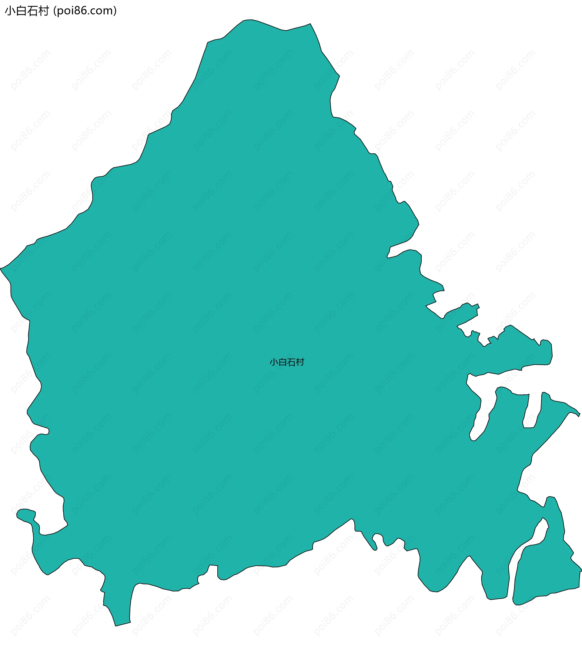 小白石村边界地图