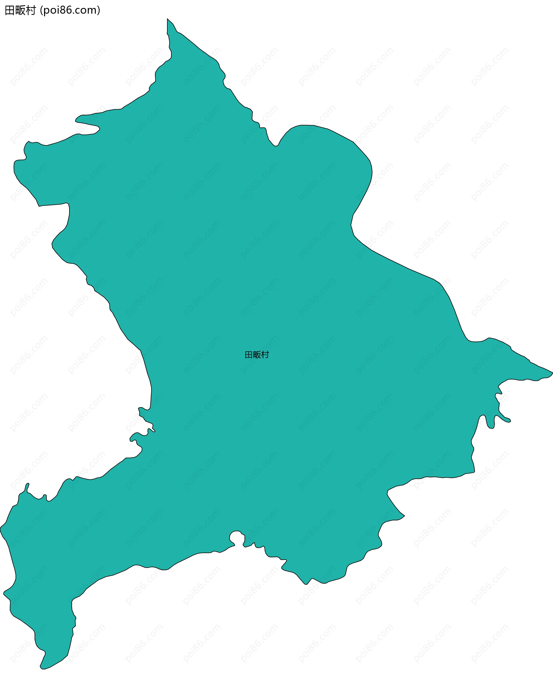 田畈村边界地图