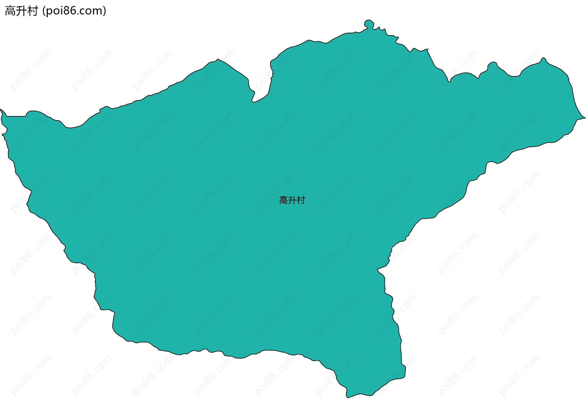 高升村边界地图
