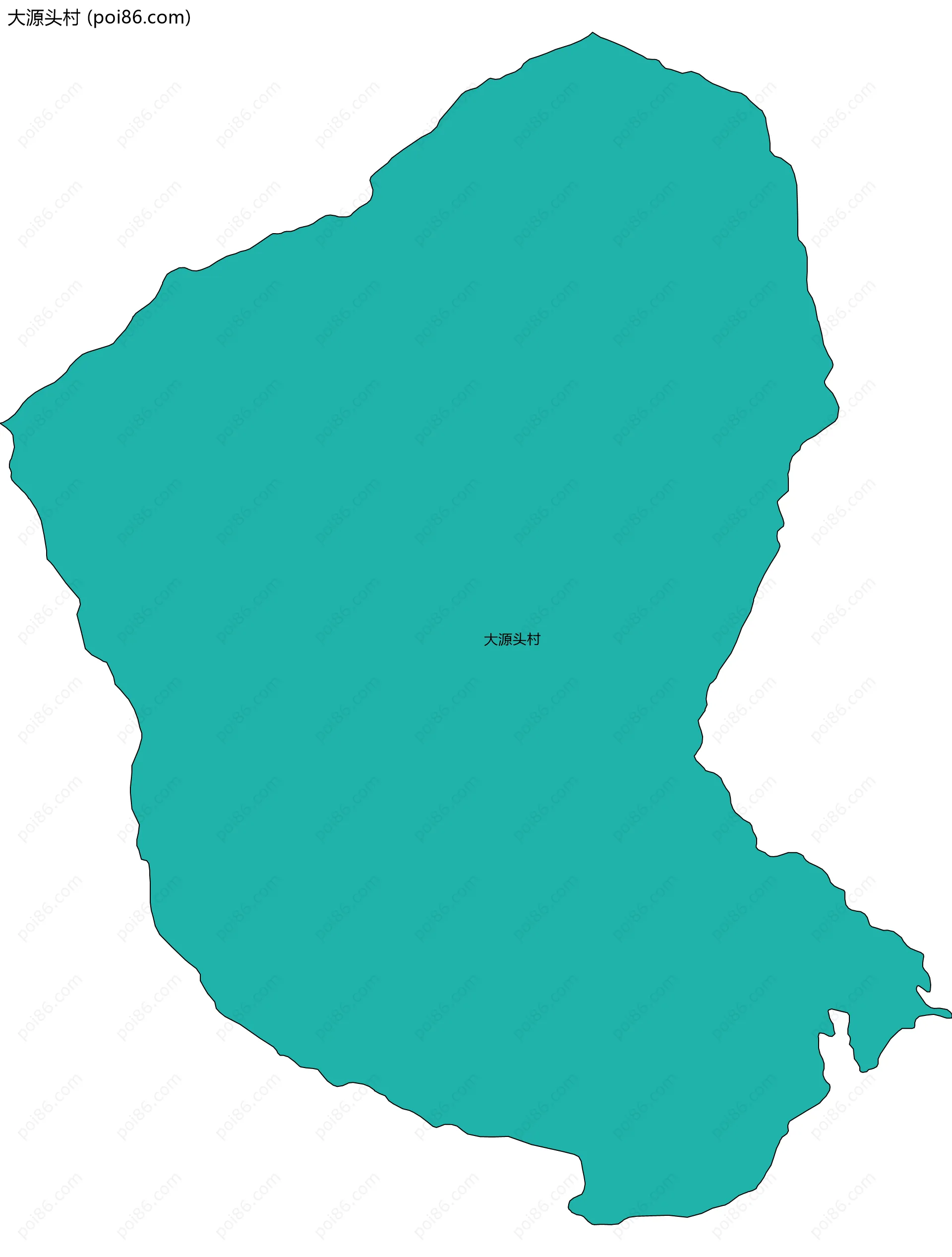 大源头村边界地图