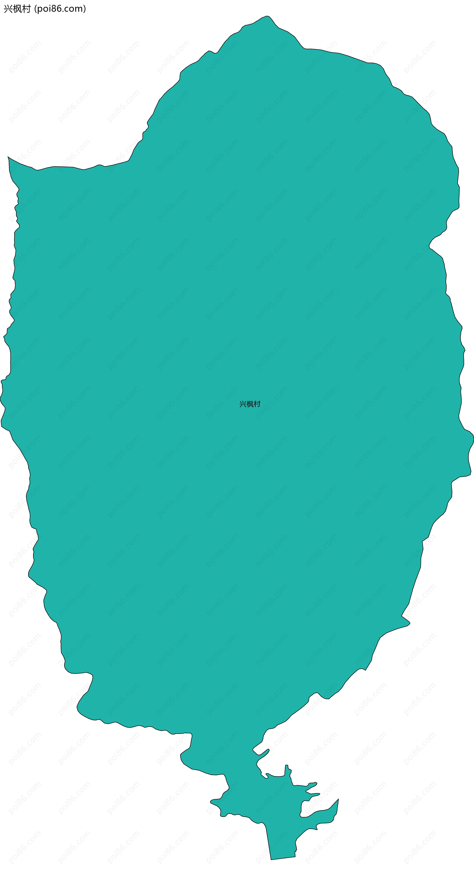 兴枫村边界地图