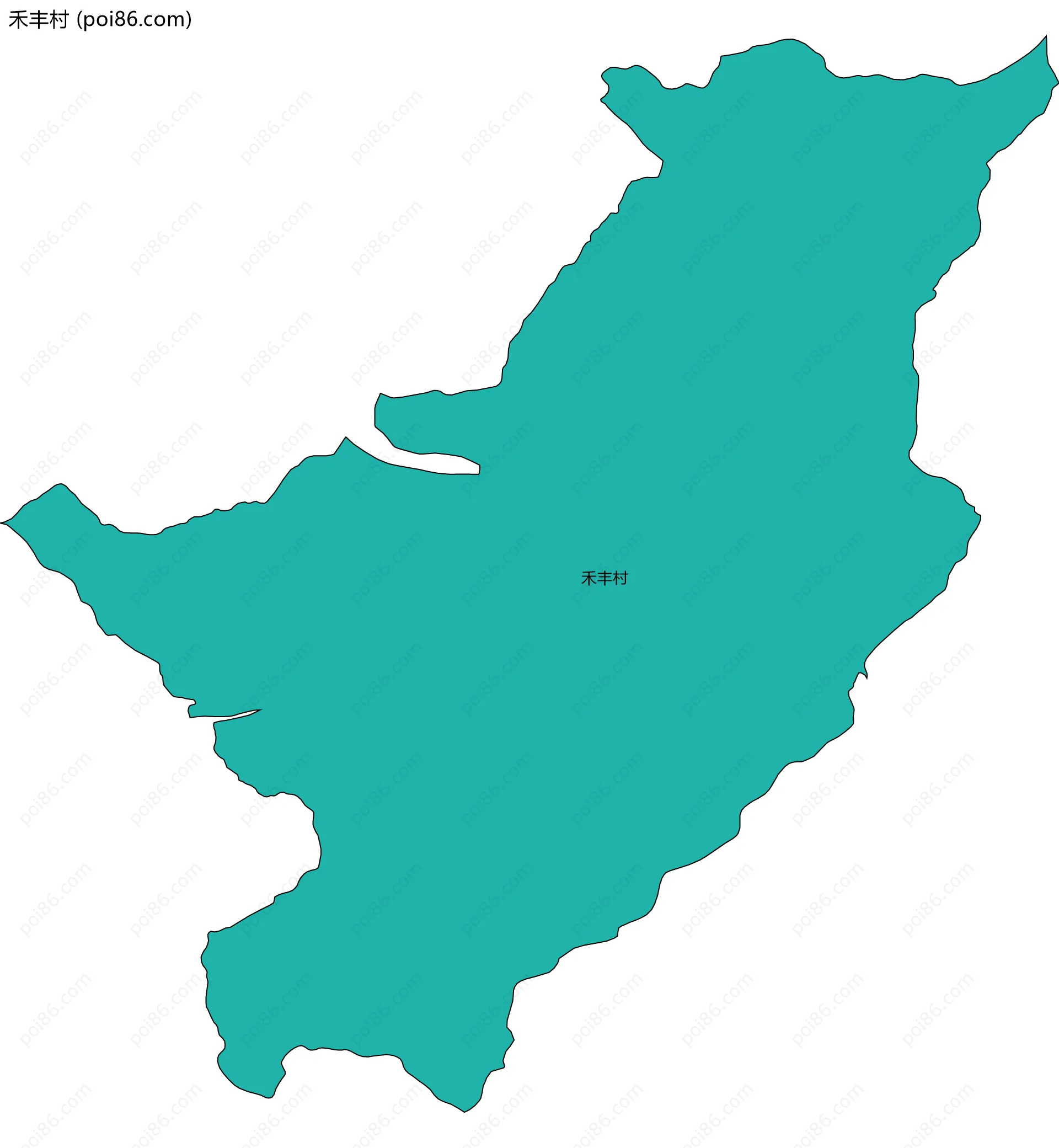 禾丰村边界地图