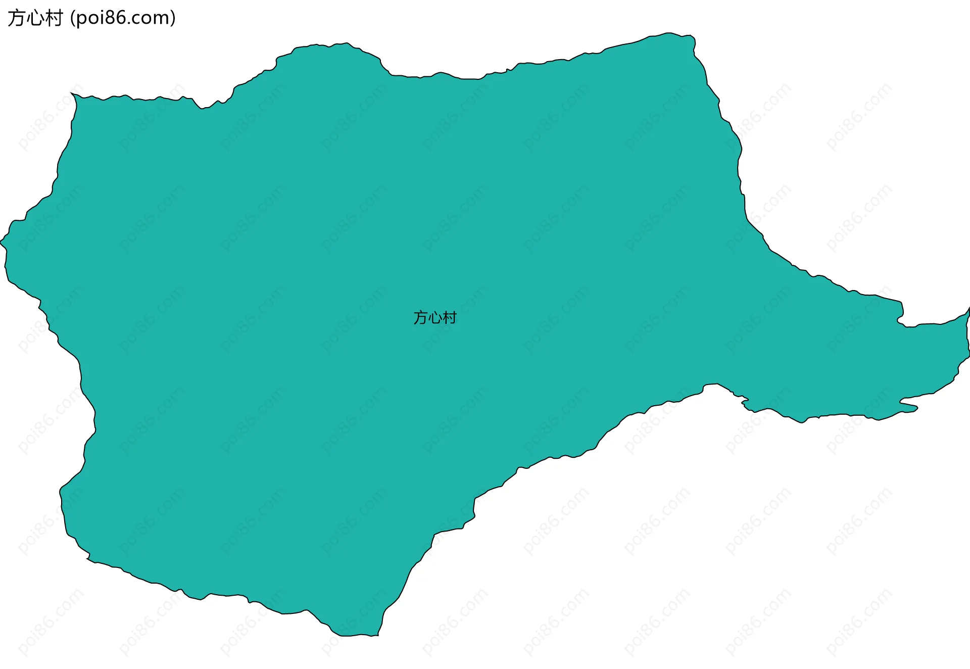 方心村边界地图