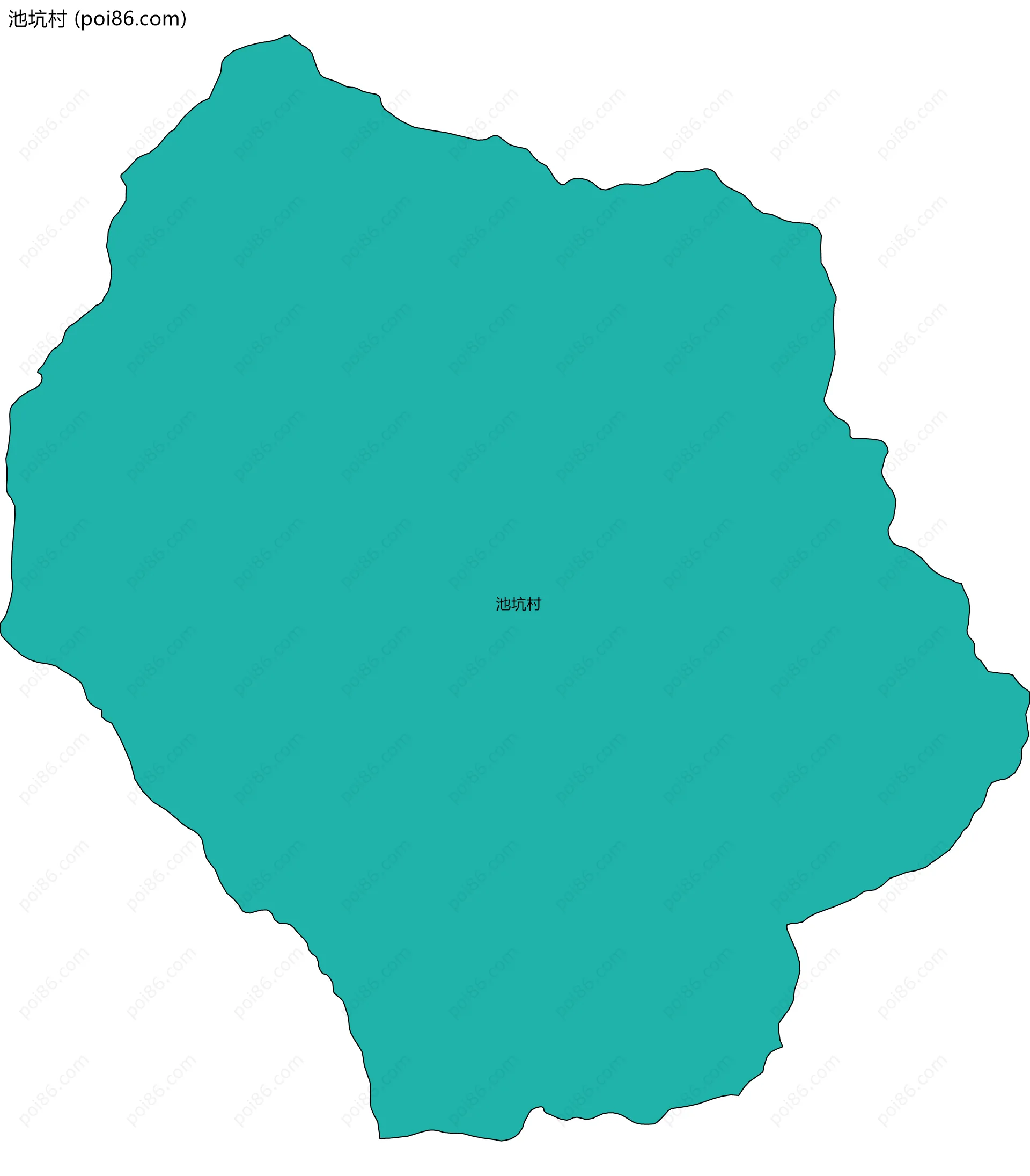 池坑村边界地图