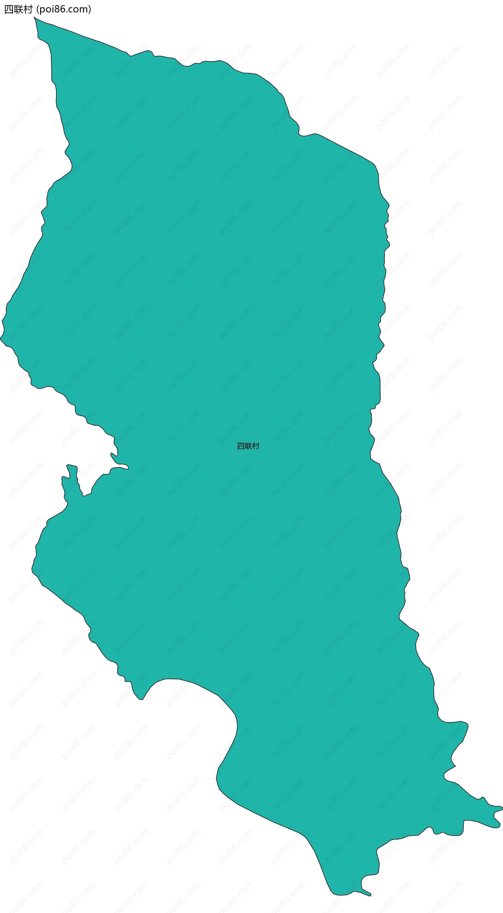 四联村边界地图