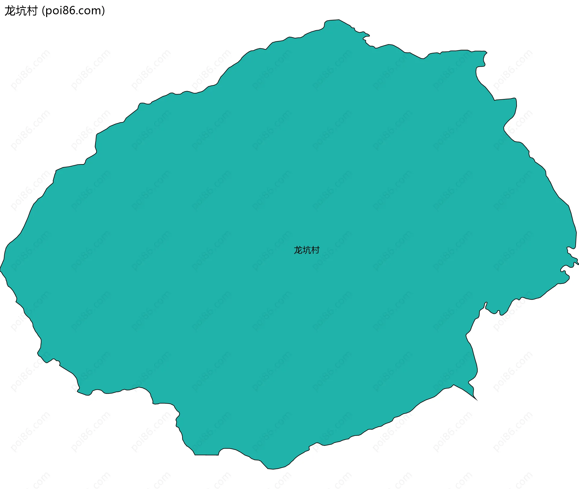 龙坑村边界地图